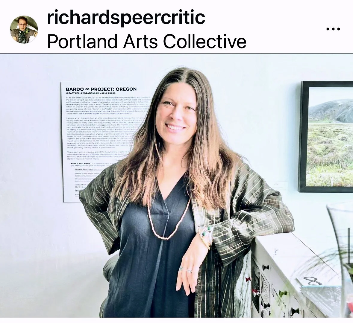 Richard Speer review of 'Bardo Project Oregon' by Marne Lucas, November 2024.