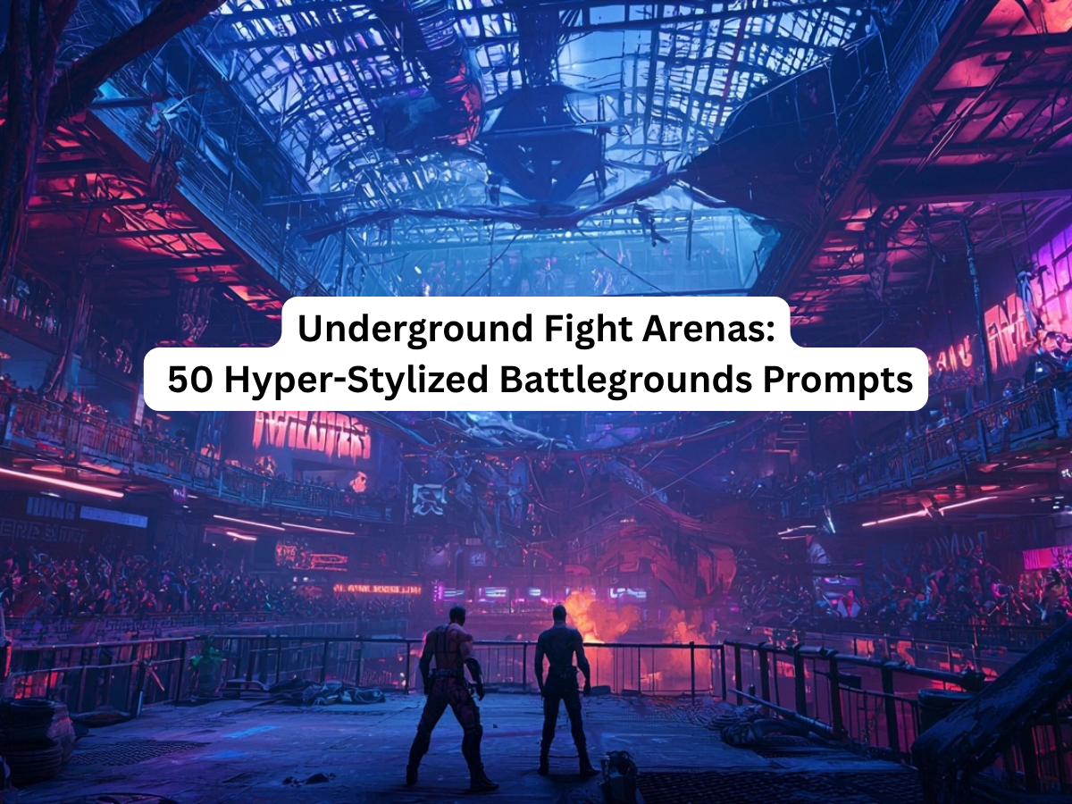 Underground Fight Arenas:  50 Hyper-Stylized Battleground Prompts