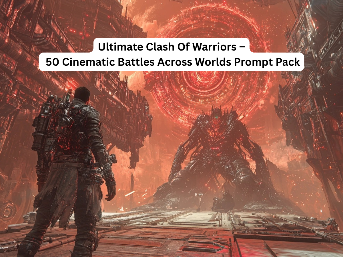 Ultimate Clash of Warriors – 50 Cinematic Battles Across Worlds Prompt Pack