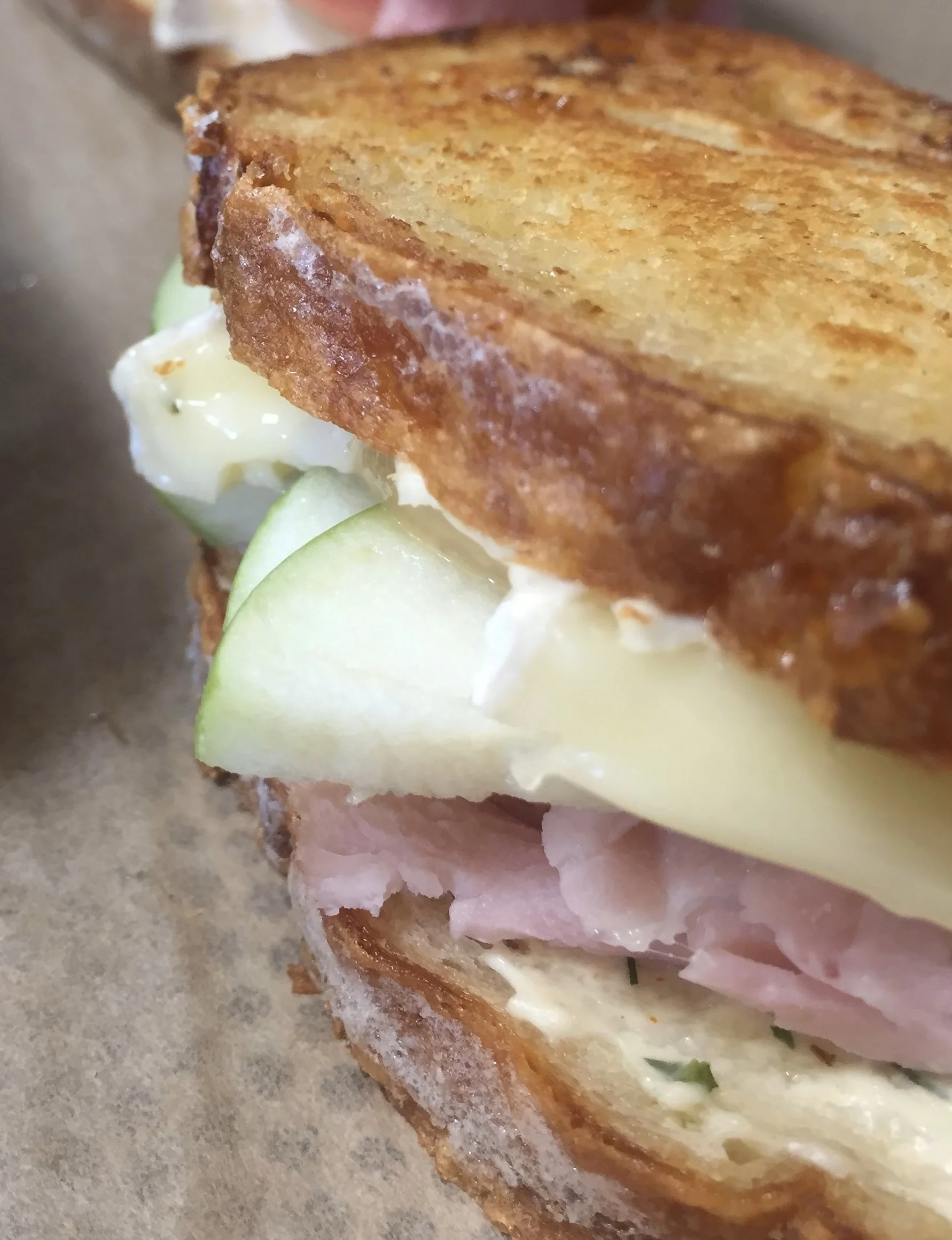 Ham and Brie Cheesy Melt – our take on a Monte Cristo!