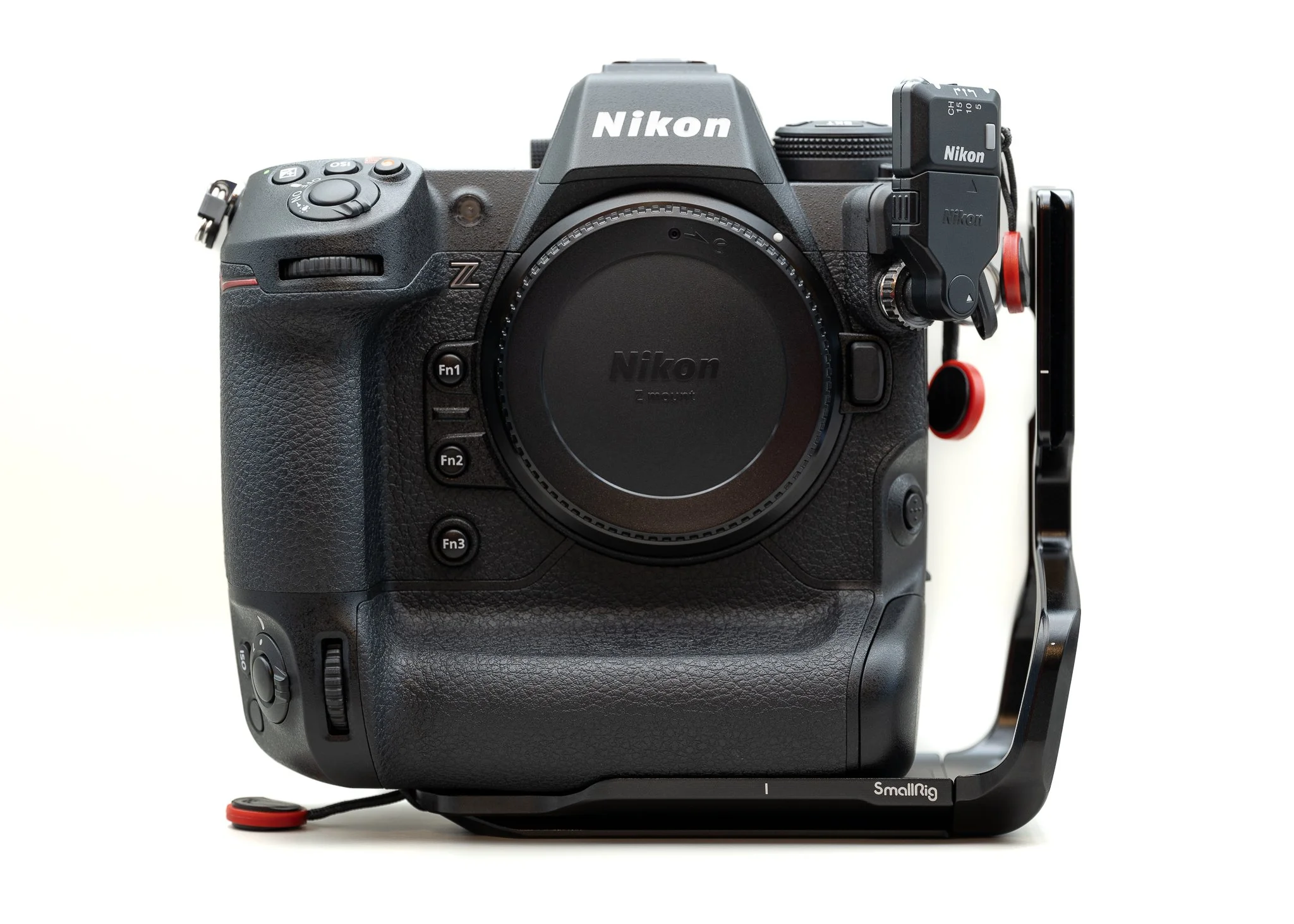 Product photography examples - a Nikon camera on a white background