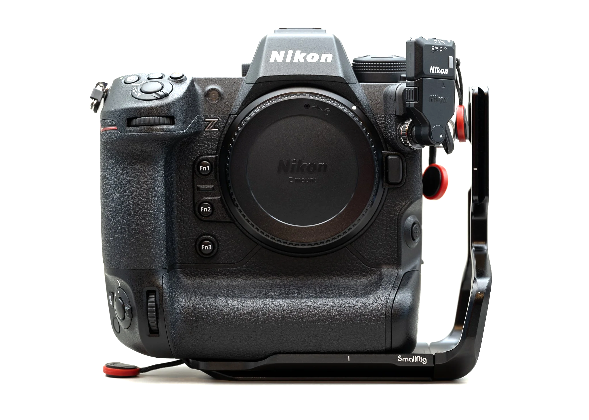 Product photography examples - a Nikon camera on a white background