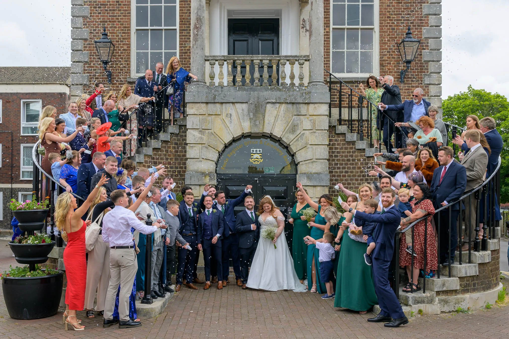 wedding photographer that tells a story Poole Guildhall