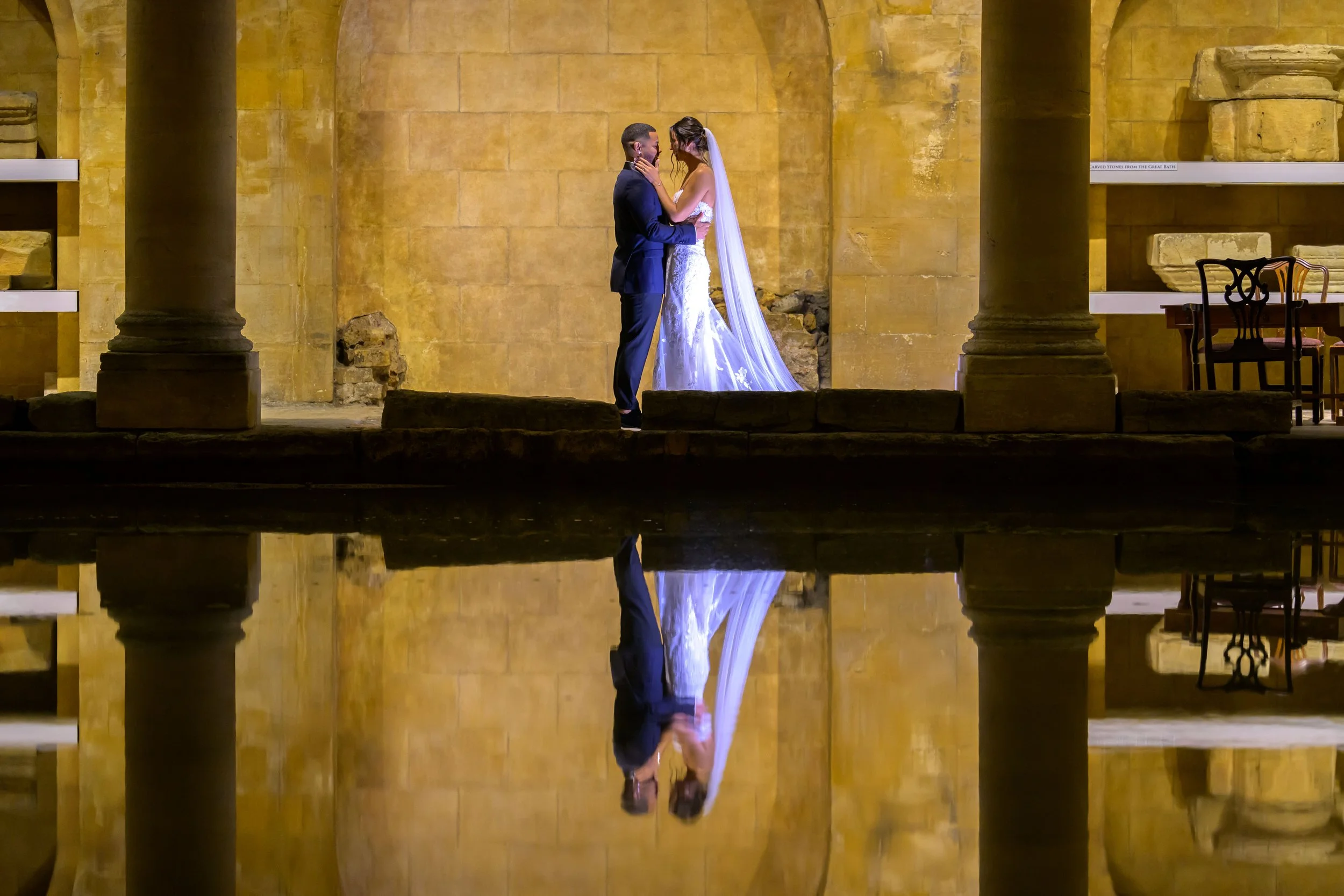 reflection wedding photography in Bath