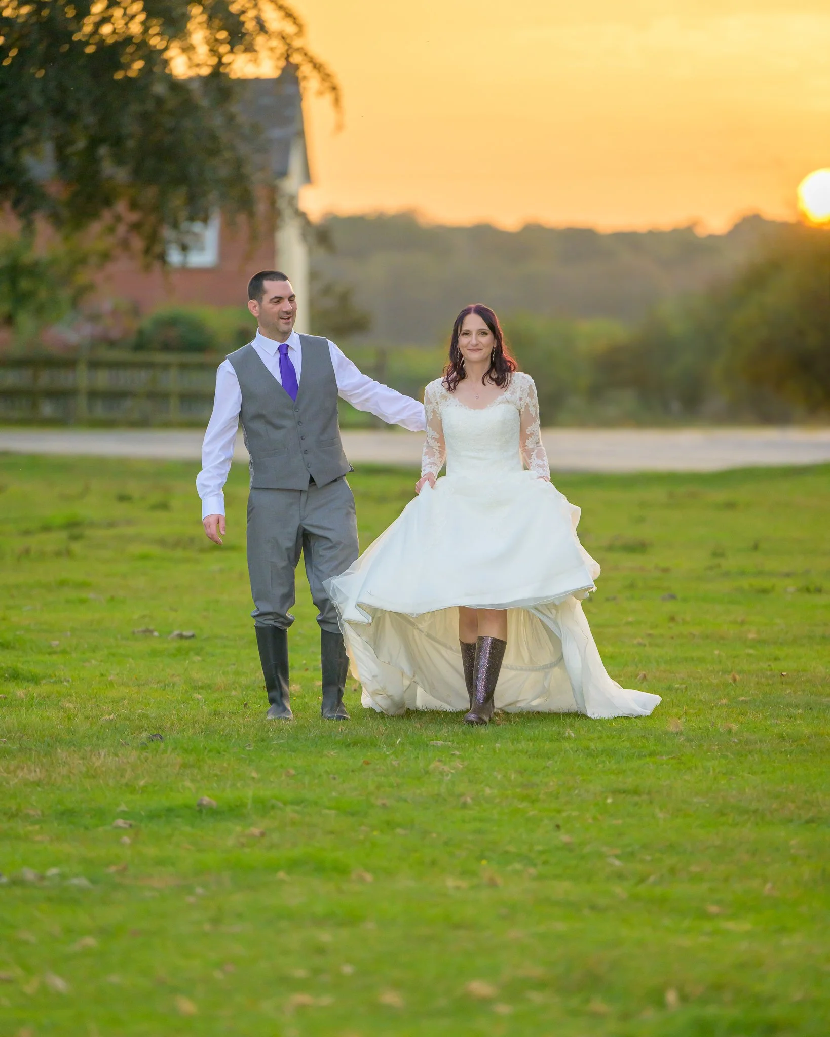 Hampshire New Forest sunset wedding photographer