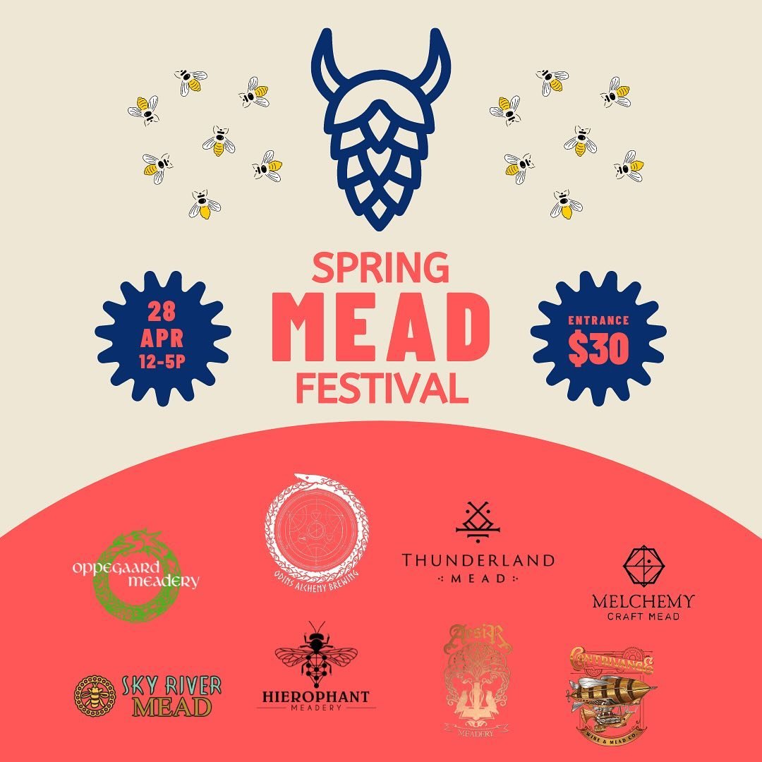 Join us next weekend for a celebration of WA Mead! Eight local meaderies will be on hand to pour their Spring favorites in our covered and heated outdoor street cafe. Come mead the makers, sample a variety of meads, and take home a bottle or two!

Ti