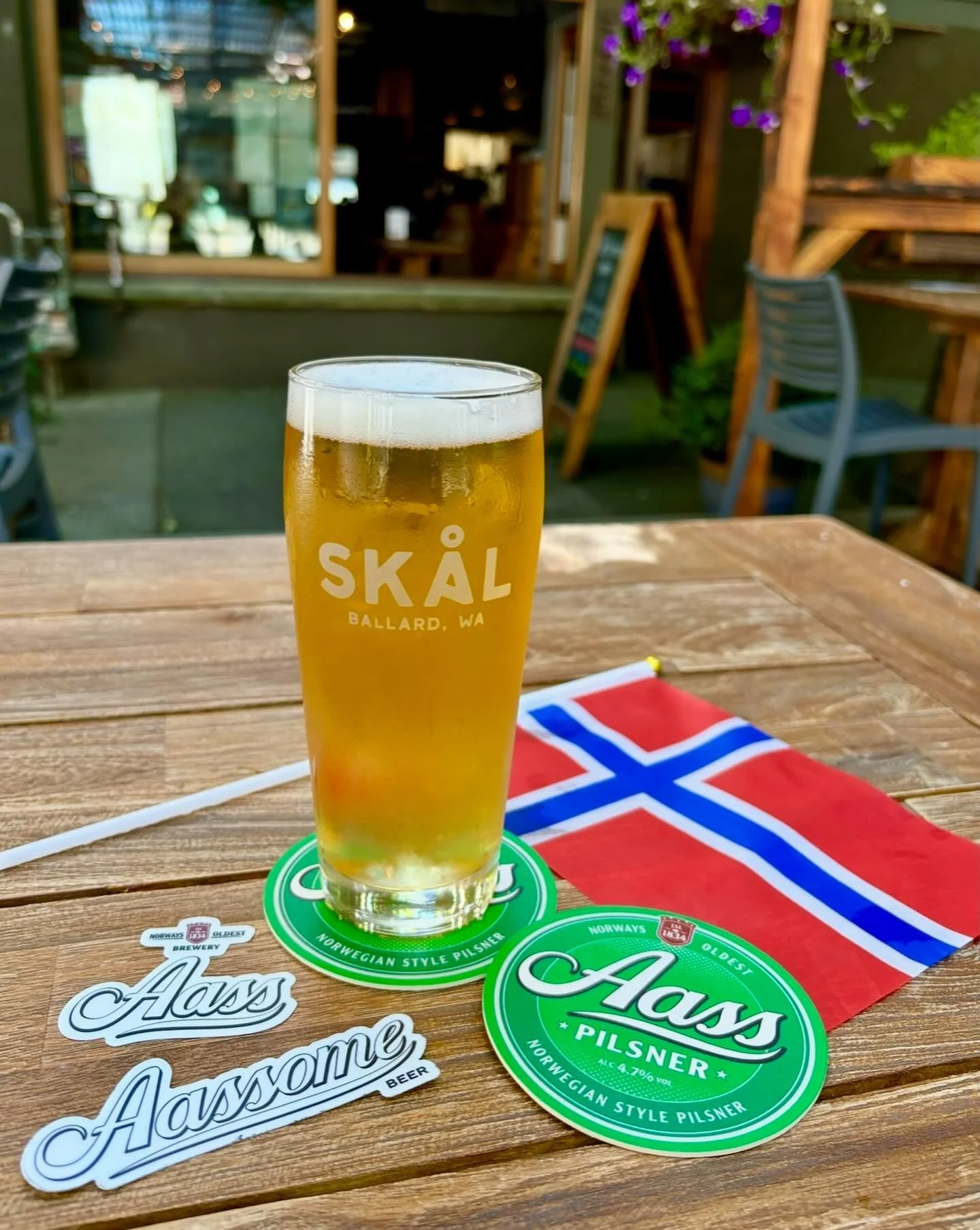Tomorrow we celebrate Leif Erikson Day! Celebrate with us and enjoy $5 draft pints of @norwegianbeverageco Aass Norwegian Pilsner and $10 Kj&oslash;ttkaker, dry-aged beef &amp; pork meatballs with thyme &amp; chives, topped with Gjetost gravy, with c