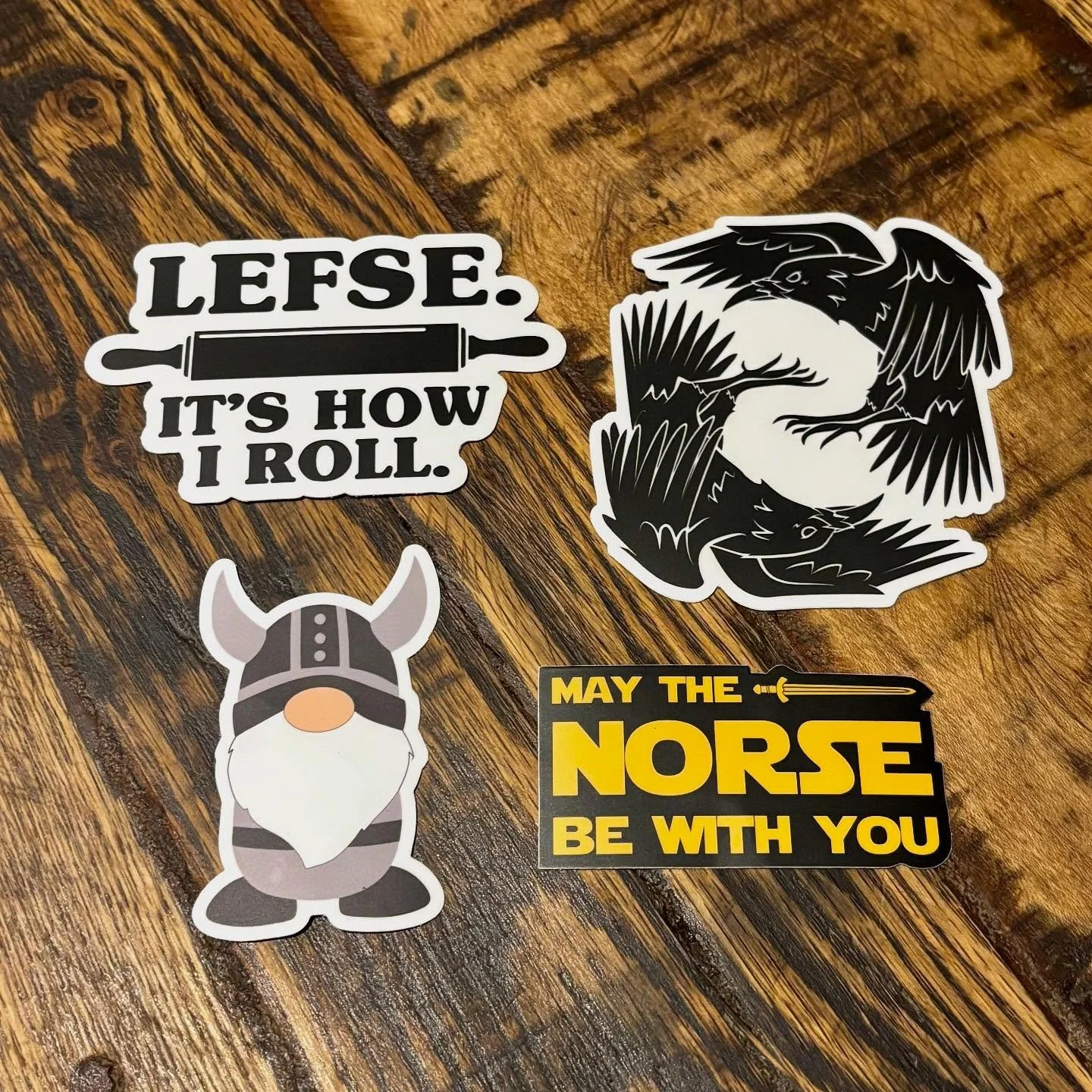 New stickers are in! Come by the beer hall to check out our full selection, and decorate all your water bottles, laptops, &amp; cars in Sk&aring;l swag!