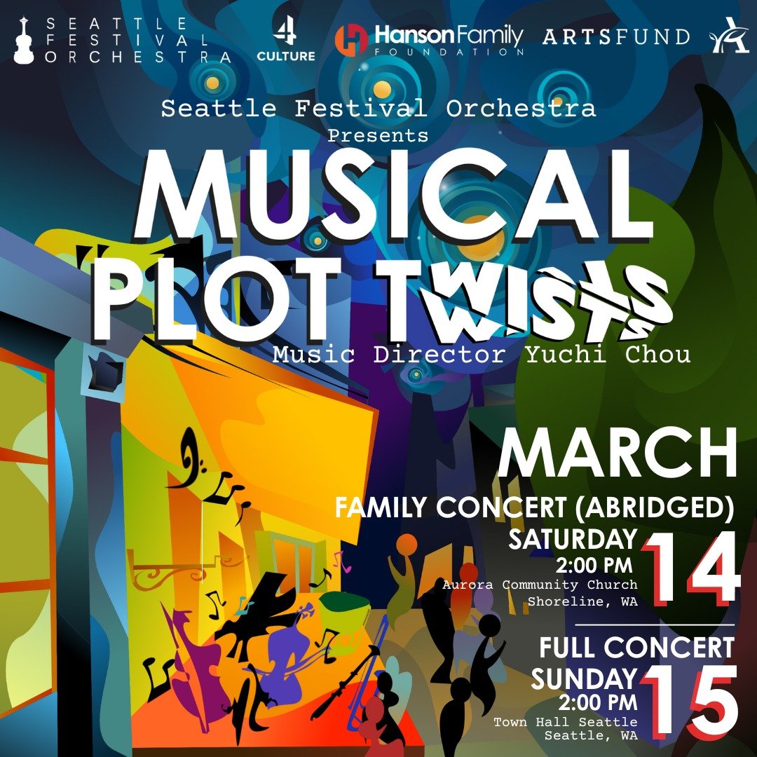 🎫 FREE TICKETS GIVEAWAY ALERT🎟️

Win a pair of tickets to Musical Plot Twist | Seattle Festival Orchestra on Sunday, March 15, 2026 at 2:00 PM
Town Hall Seattle

HOW TO ENTER:
1️⃣ FOLLOW US.
2️⃣ SHARE THIS POST.
3️⃣ TAG A FRIEND.

We will announce 