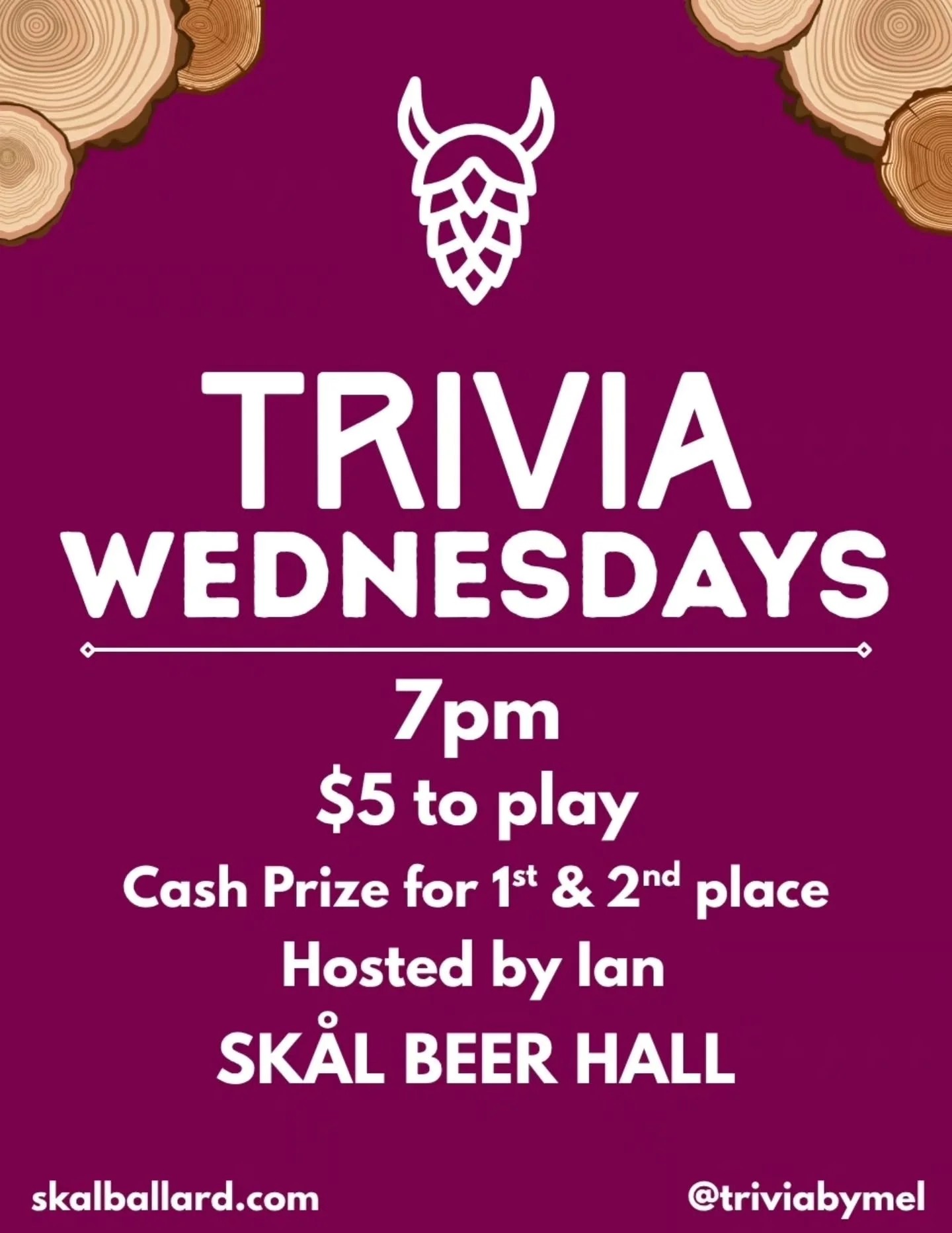 The rumors are true, Wednesday night trivia is back! Join us at 7pm for food, drinks, and a fun opportunity to win cash prizes. $5 to play.

#seattleevents #seattlerestaurants #seattledatenight #ballard