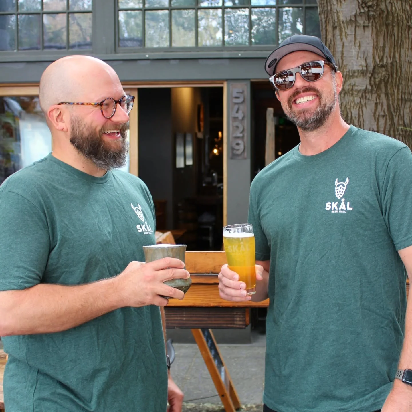 RESTOCK ALERT! We know you've been waiting for the chance to order one of our Classic T-shirts in Forest Green, and they're back and available for purchase both online and at the beer hall! Available in unisex sizes XS - XXXL.

Visit skal-beer-hall.m