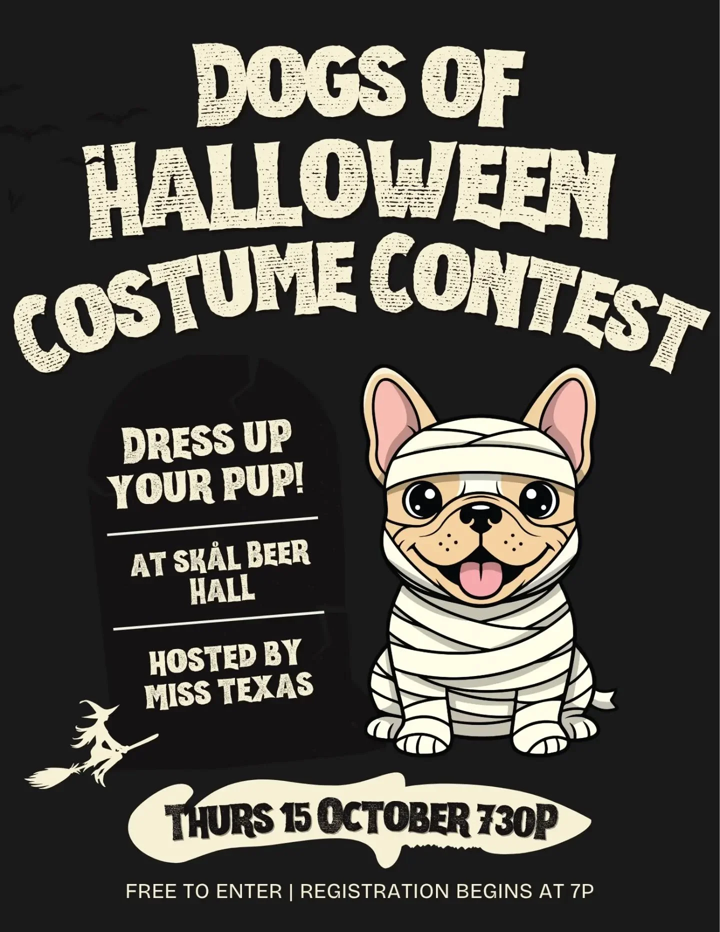 Calling all spooky pups, silly doggos, and four-legged fashion icons for our Dogs of Halloween Costume Contest hosted by our resident Drag Queen @misstexas1988! 🐶🎃

Dress your pup in their best Halloween costume and enter our contest for a chance t