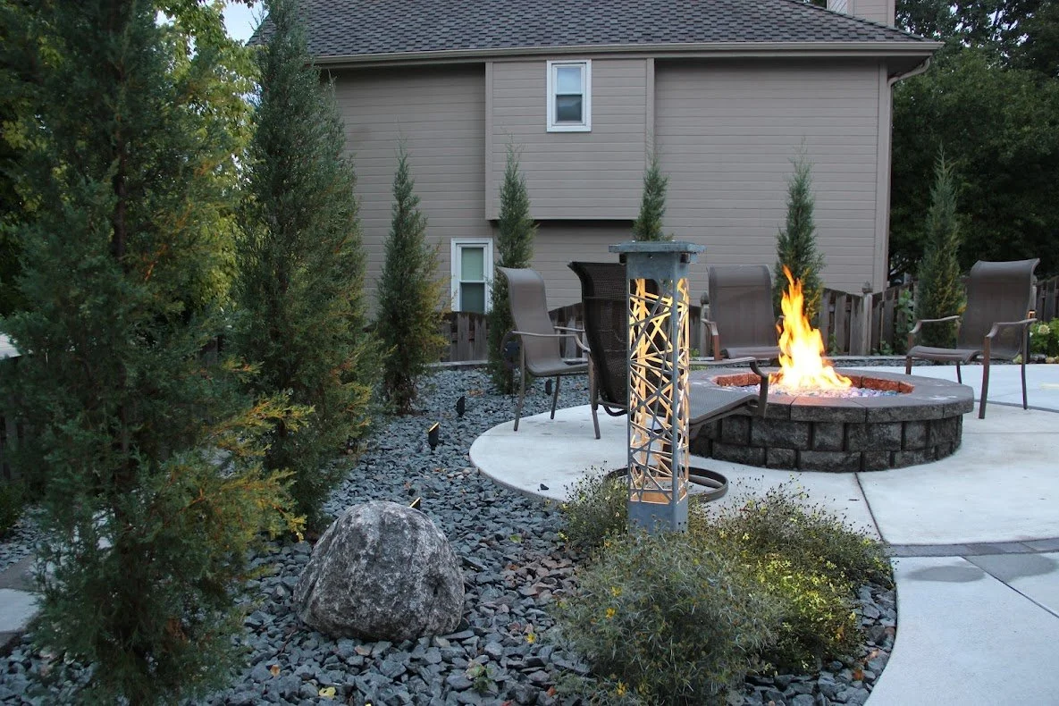 Priority Lighting - Firepit - Landscape with Treess.JPG