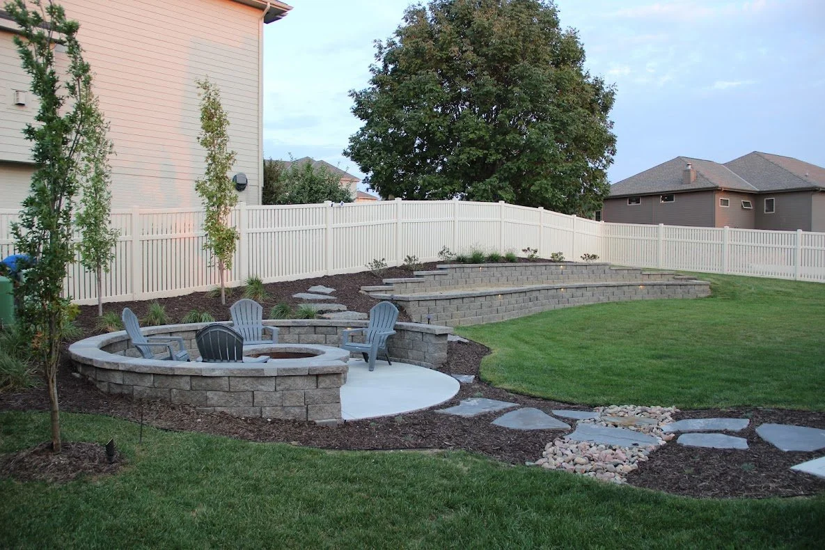 Priority Retaining Wall and Fire Pit and walkway.JPG