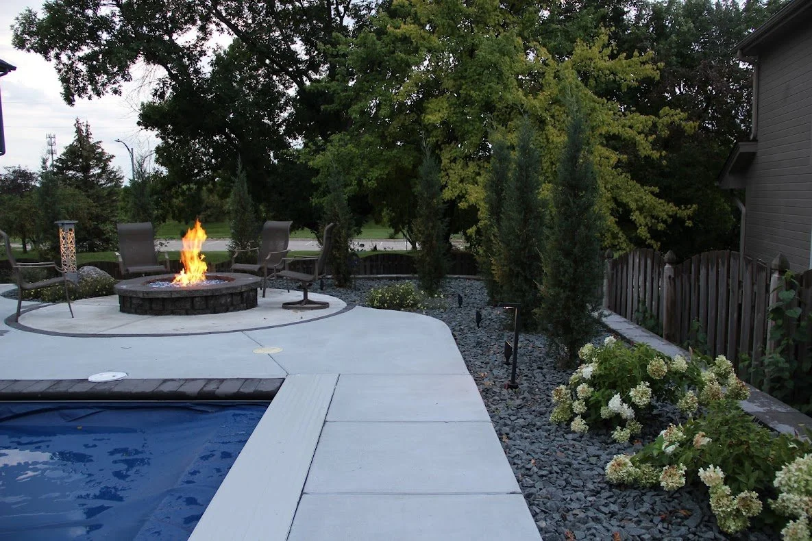 Priority Fire Pit with Lighting - Fire Burning.JPG