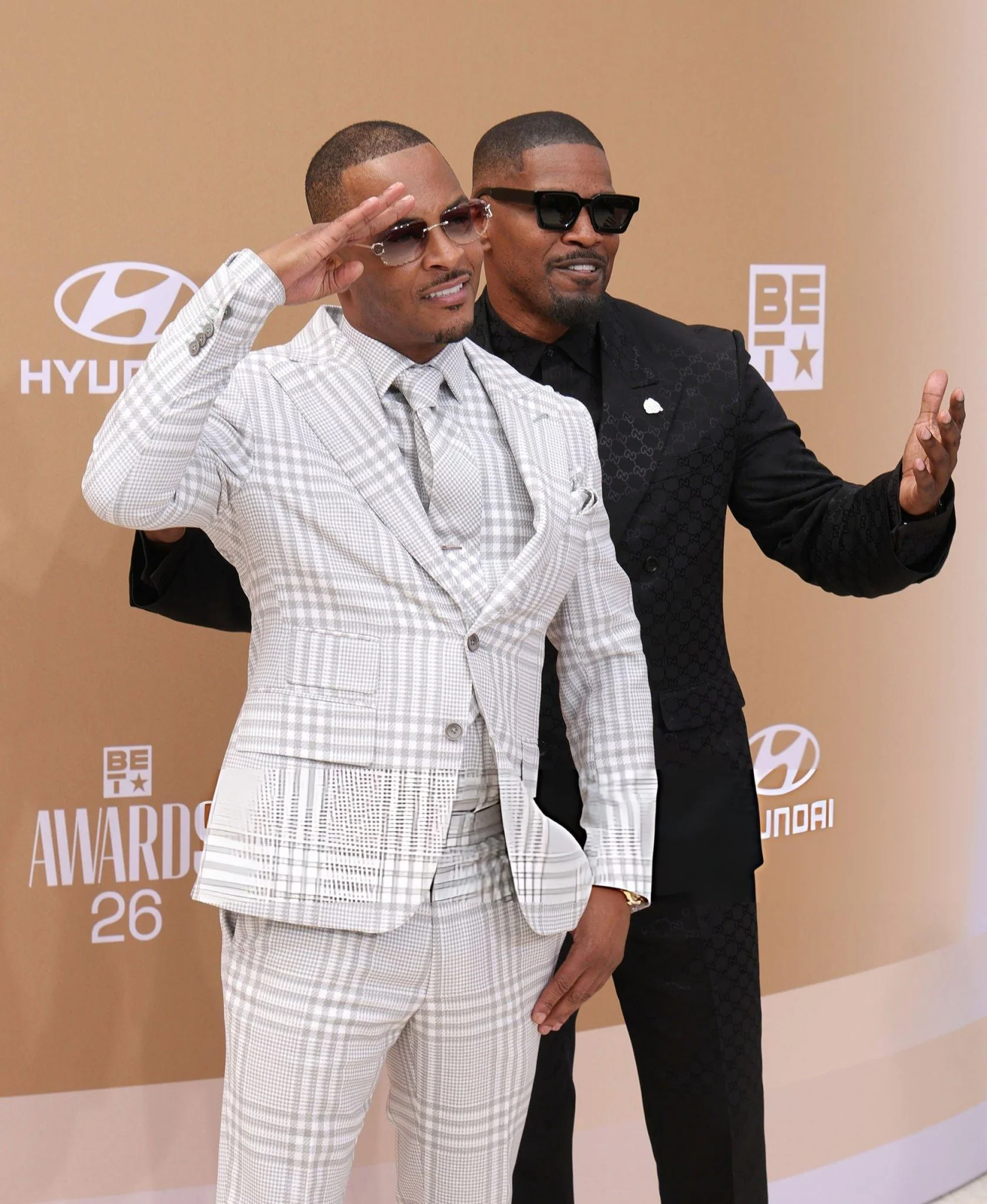 T.I. &amp; Jamie Foxx At BET Awards Pre-Show
