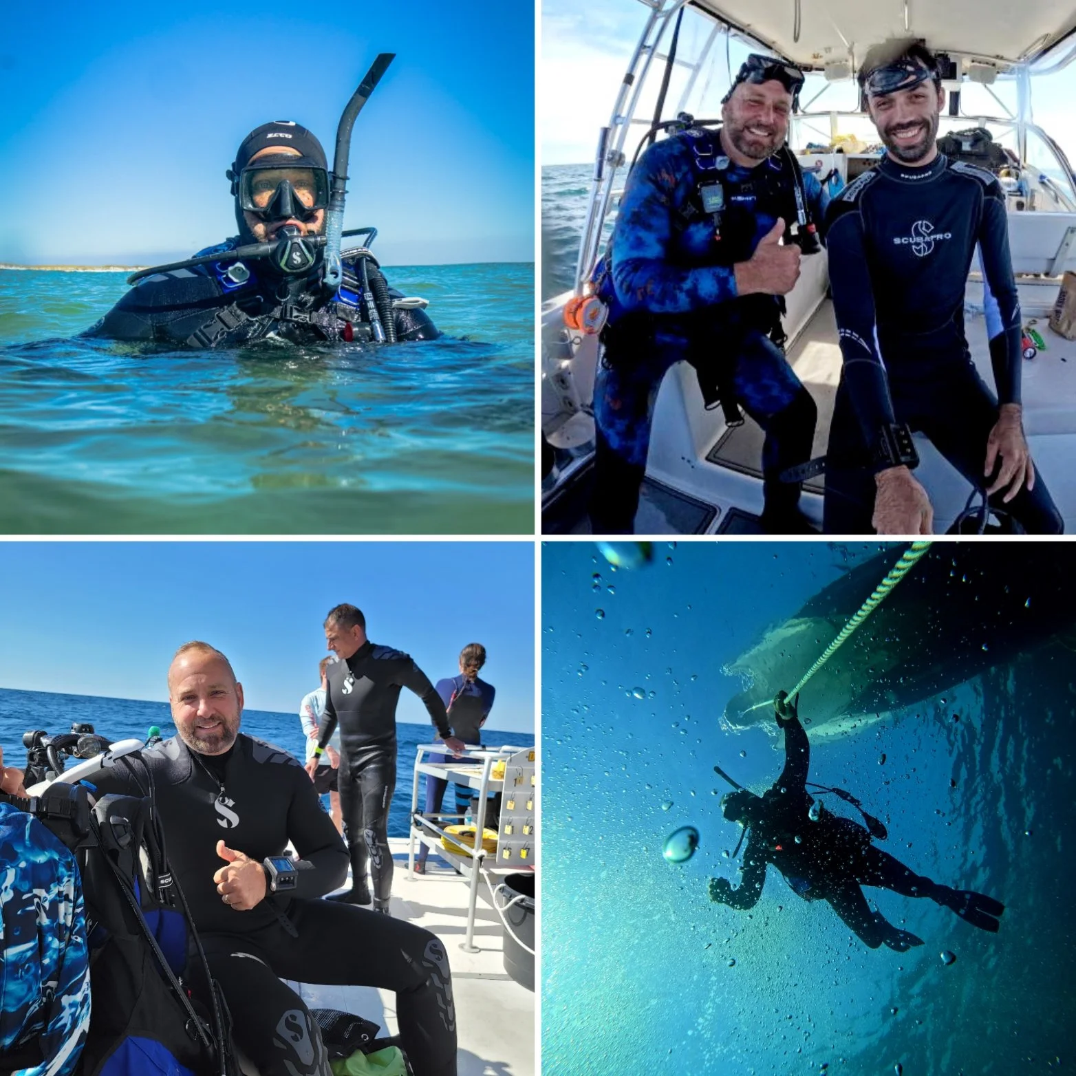 The owner of Mako Services Bryan Hodges scuba diving pictures