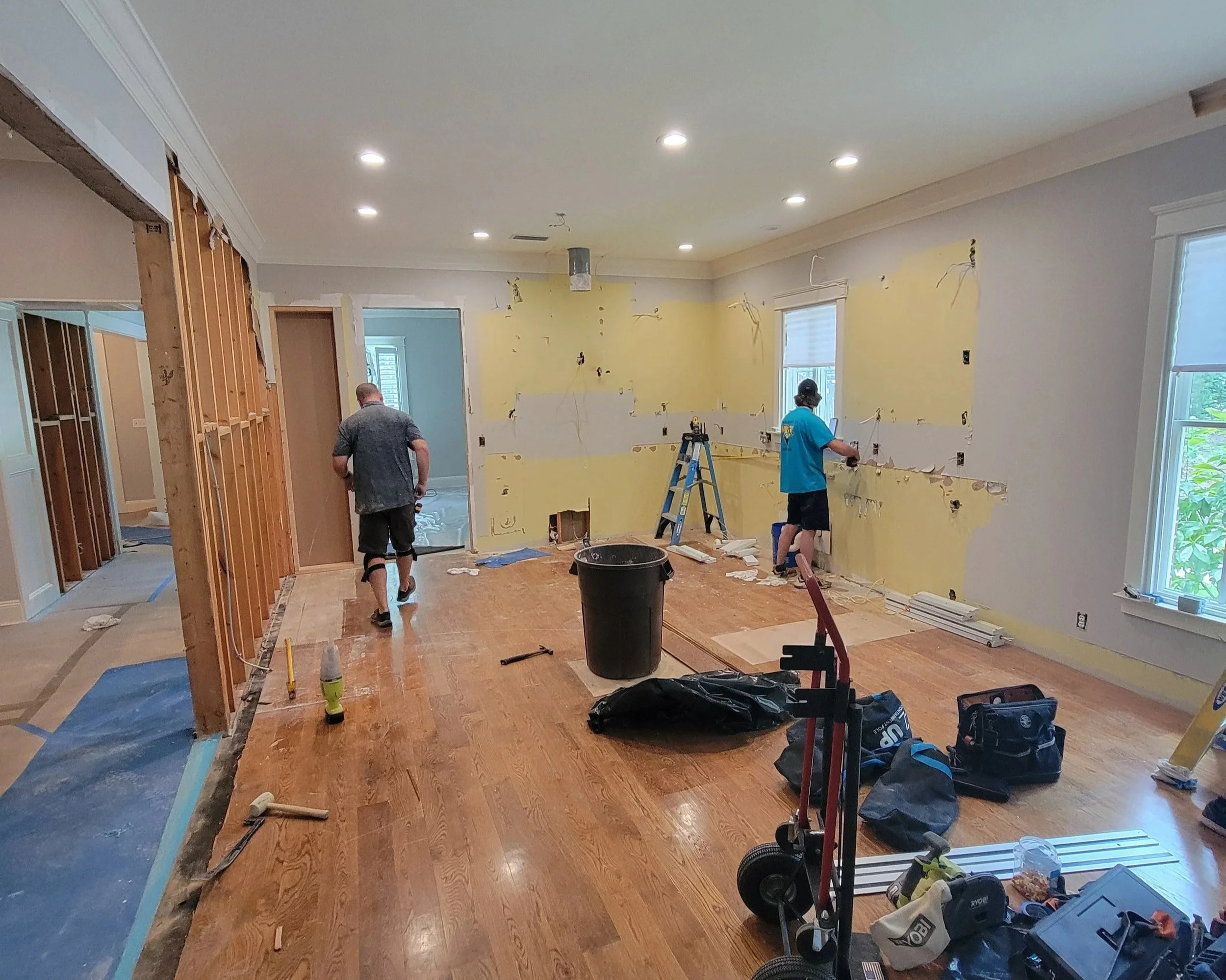 Demo and prepping the area for electrical.