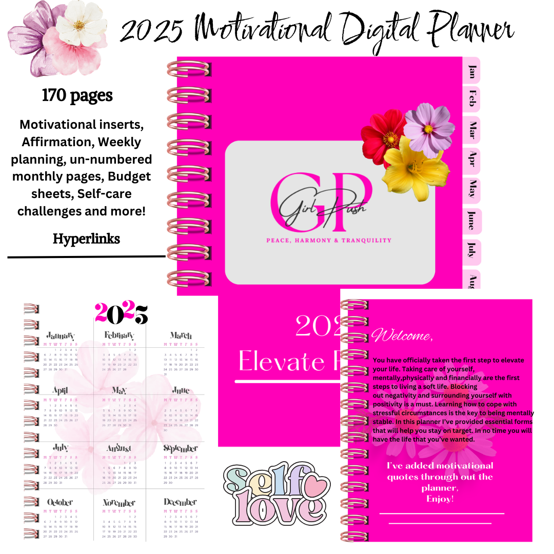 Girl Push Elevate Digital Planner