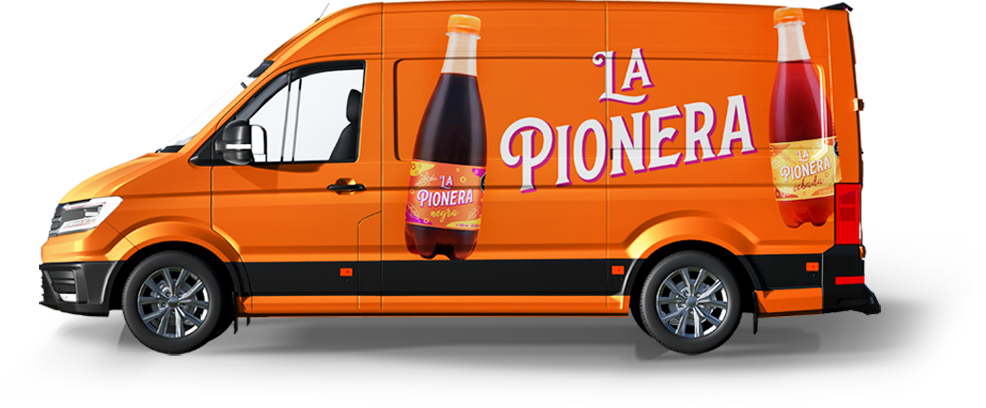 Van de distribución La Pionera