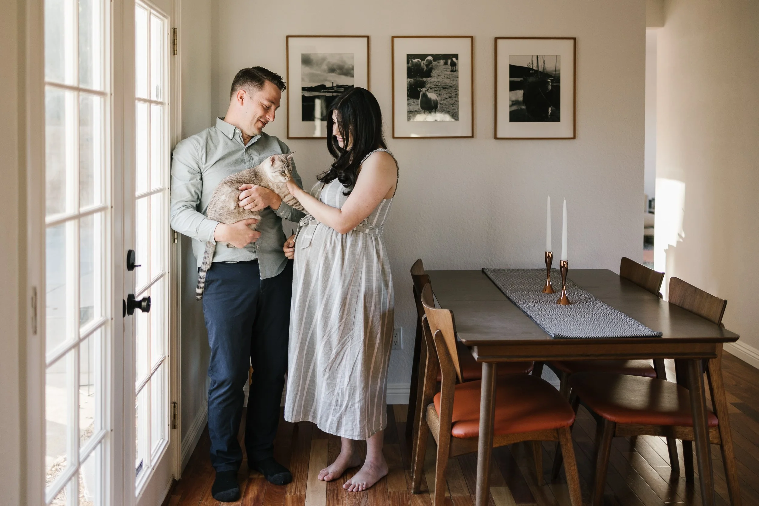 in-home maternity photo shoot Bay Area