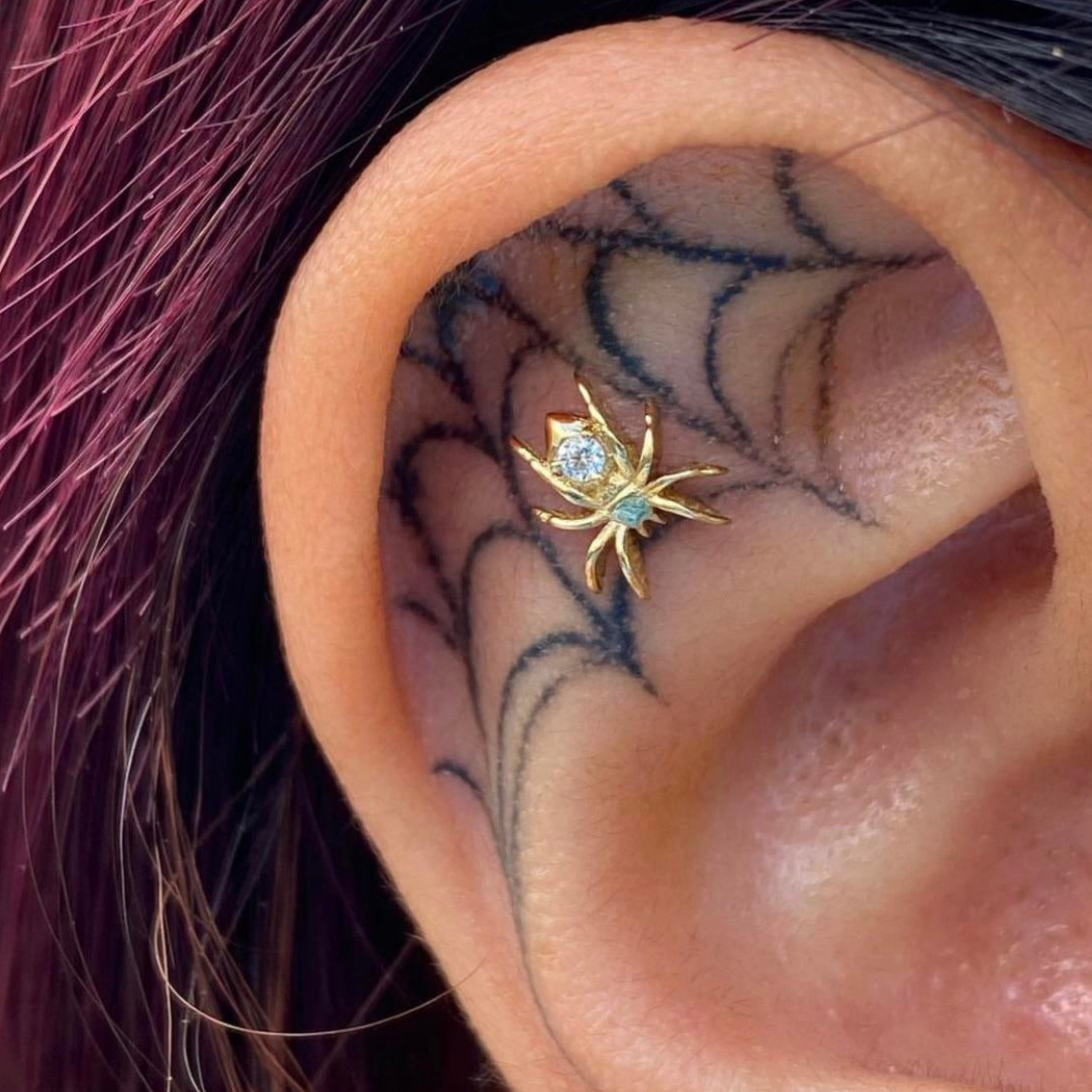 spider web tattoo 