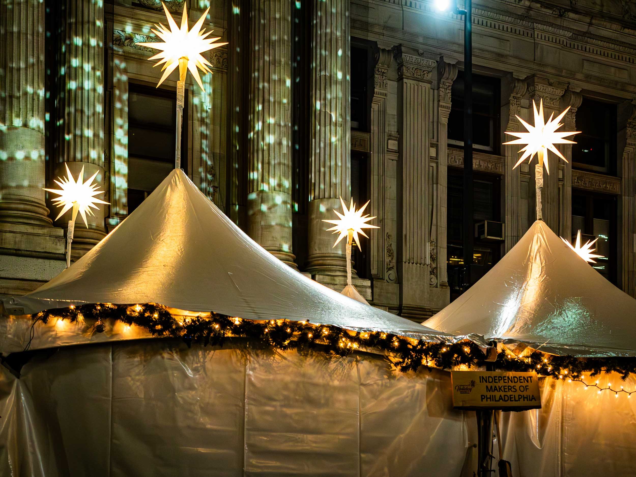 Holiday Tents at City Hall