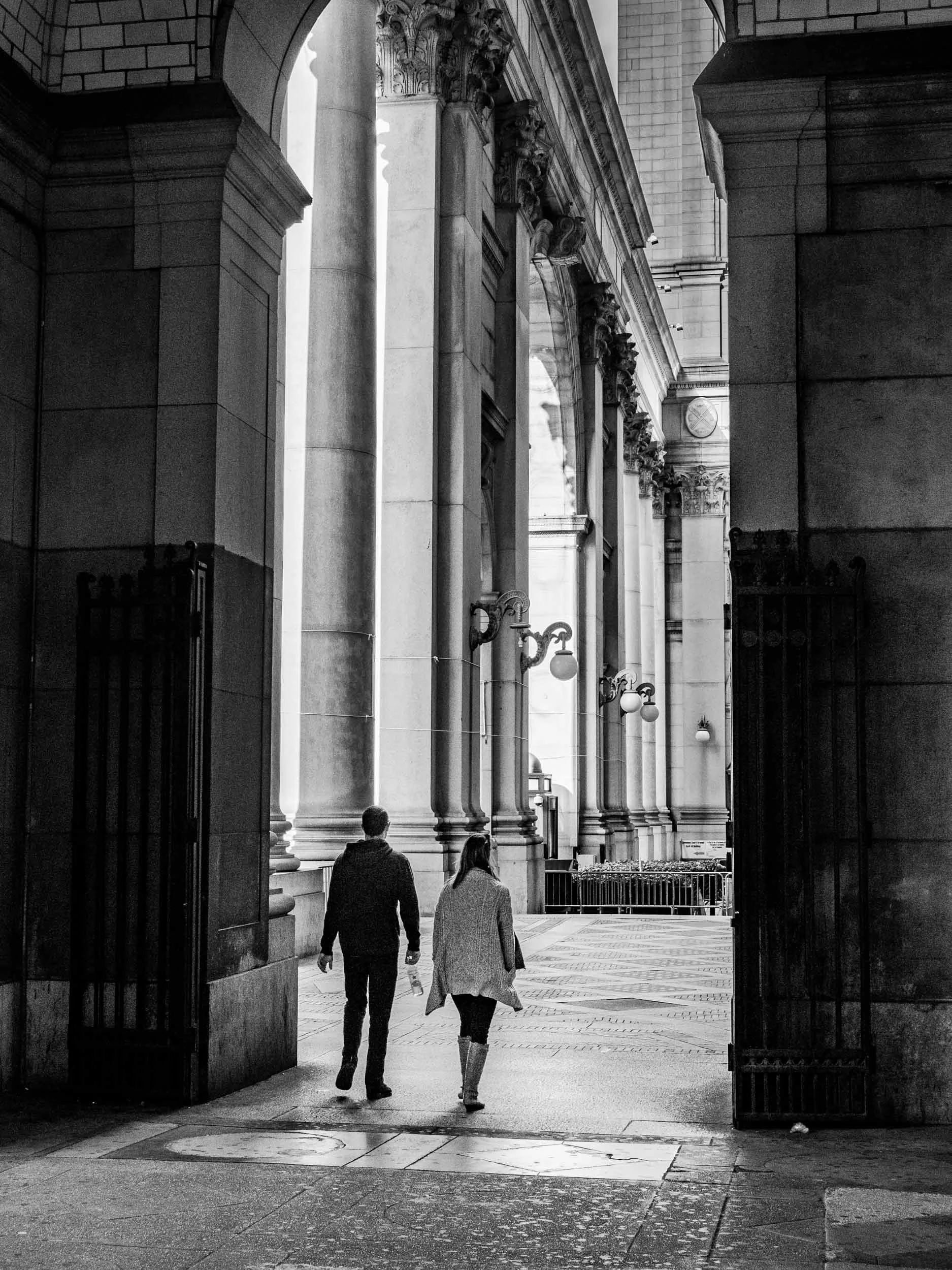 Walking into the Center