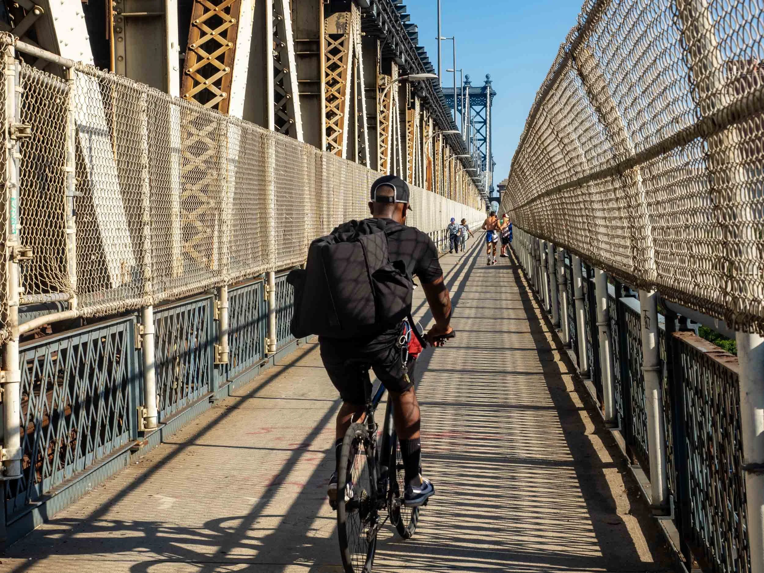 Bike Rider Manhattan Bridge