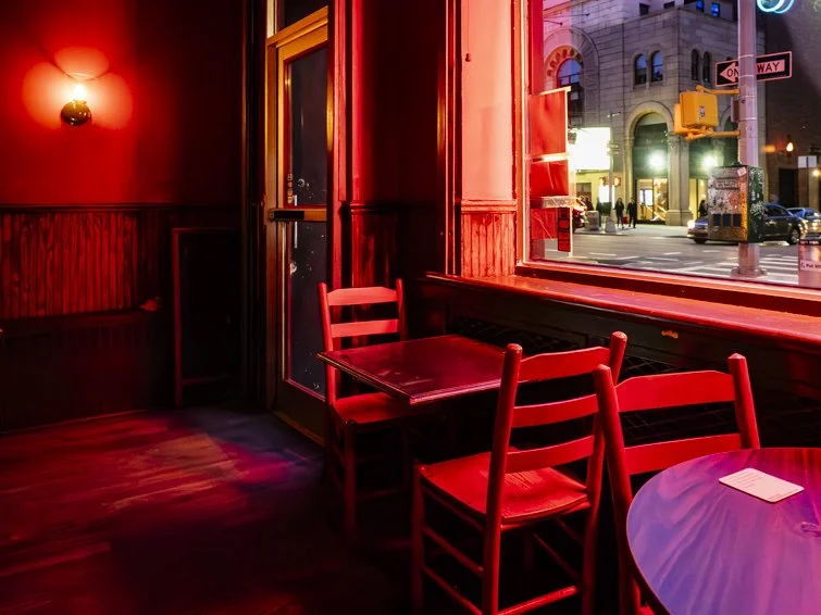 Empty Room in Neon Light