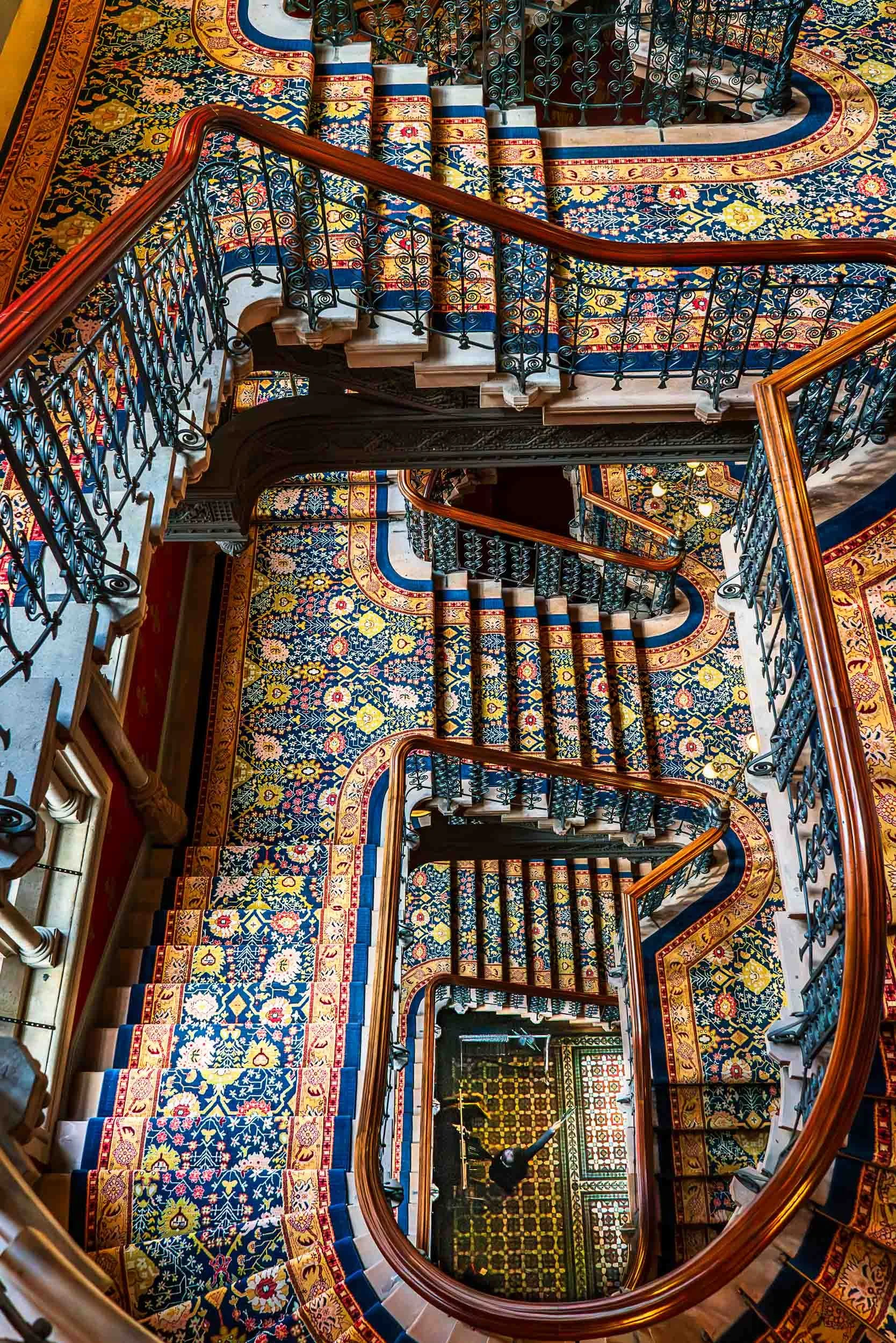 View of Royal Staircase from above, London