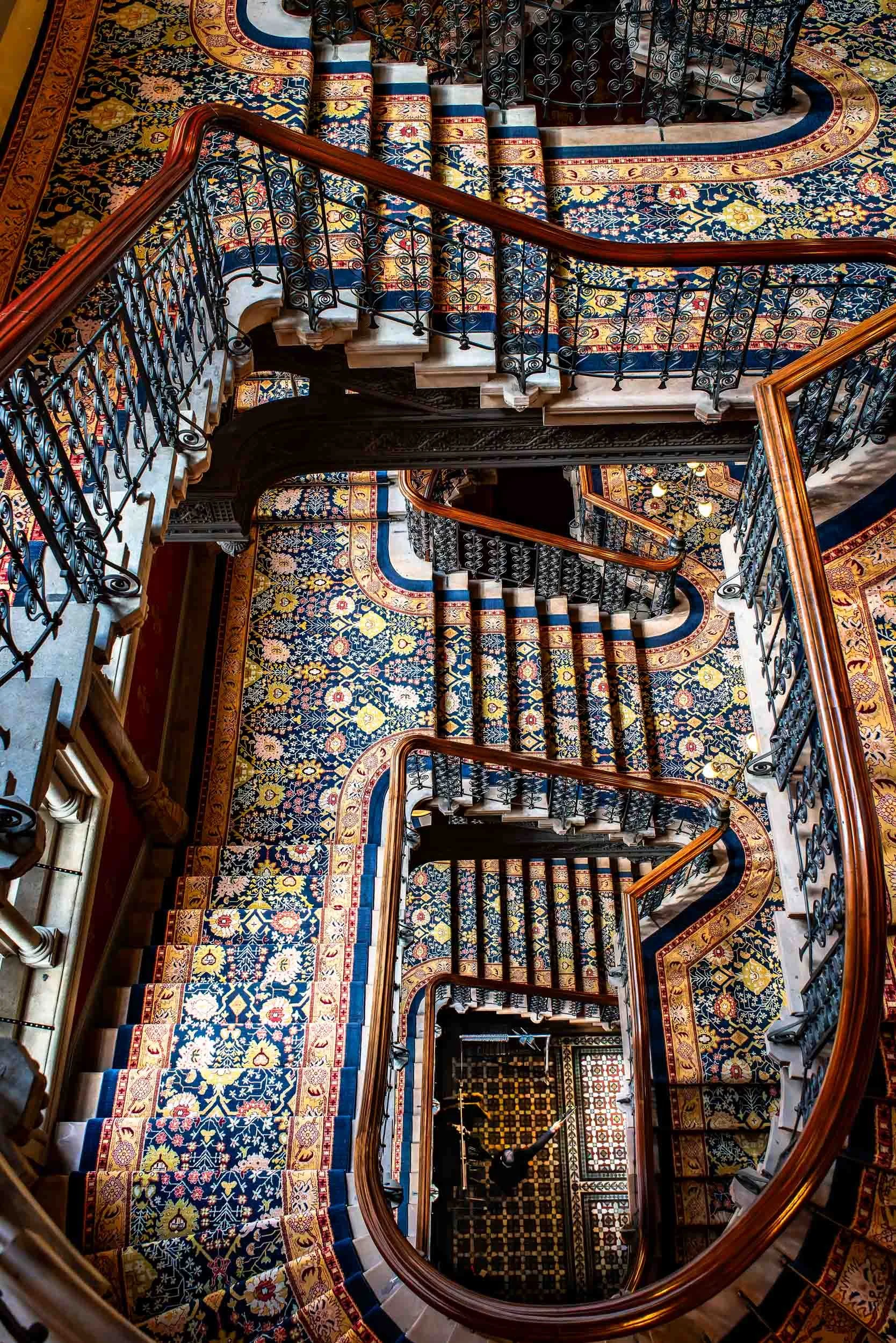 Gothic Swirling Staircase From Above