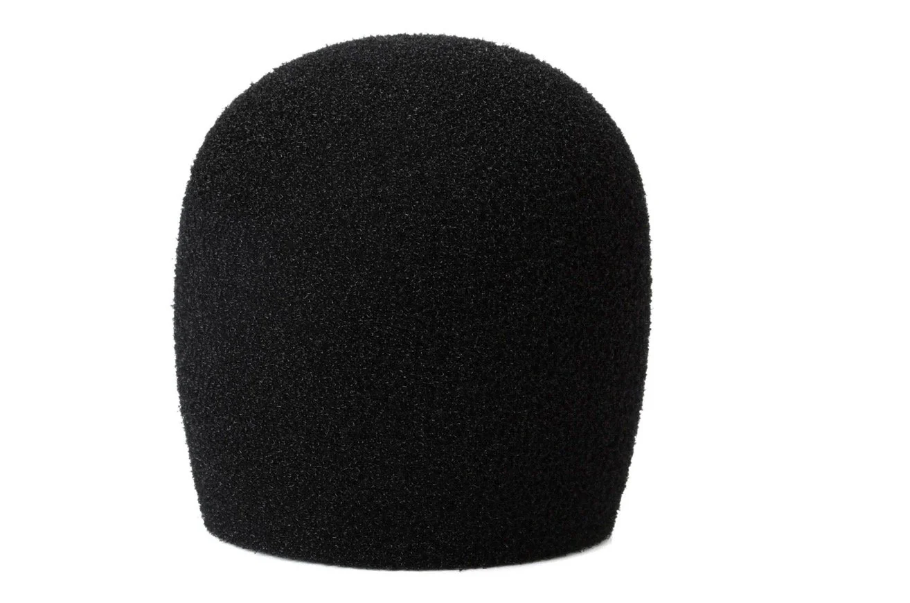 A foam microphone windscreen.