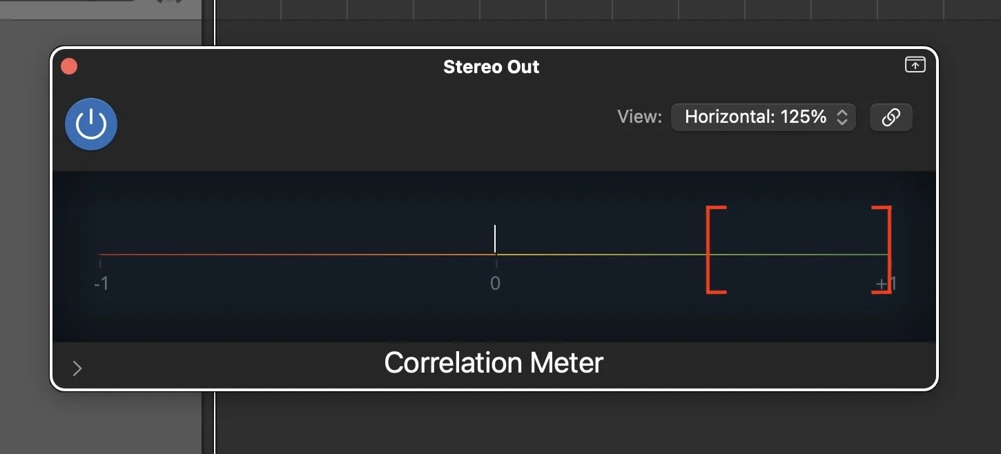 Proper use of the phase correlation meter inside Logic Pro.