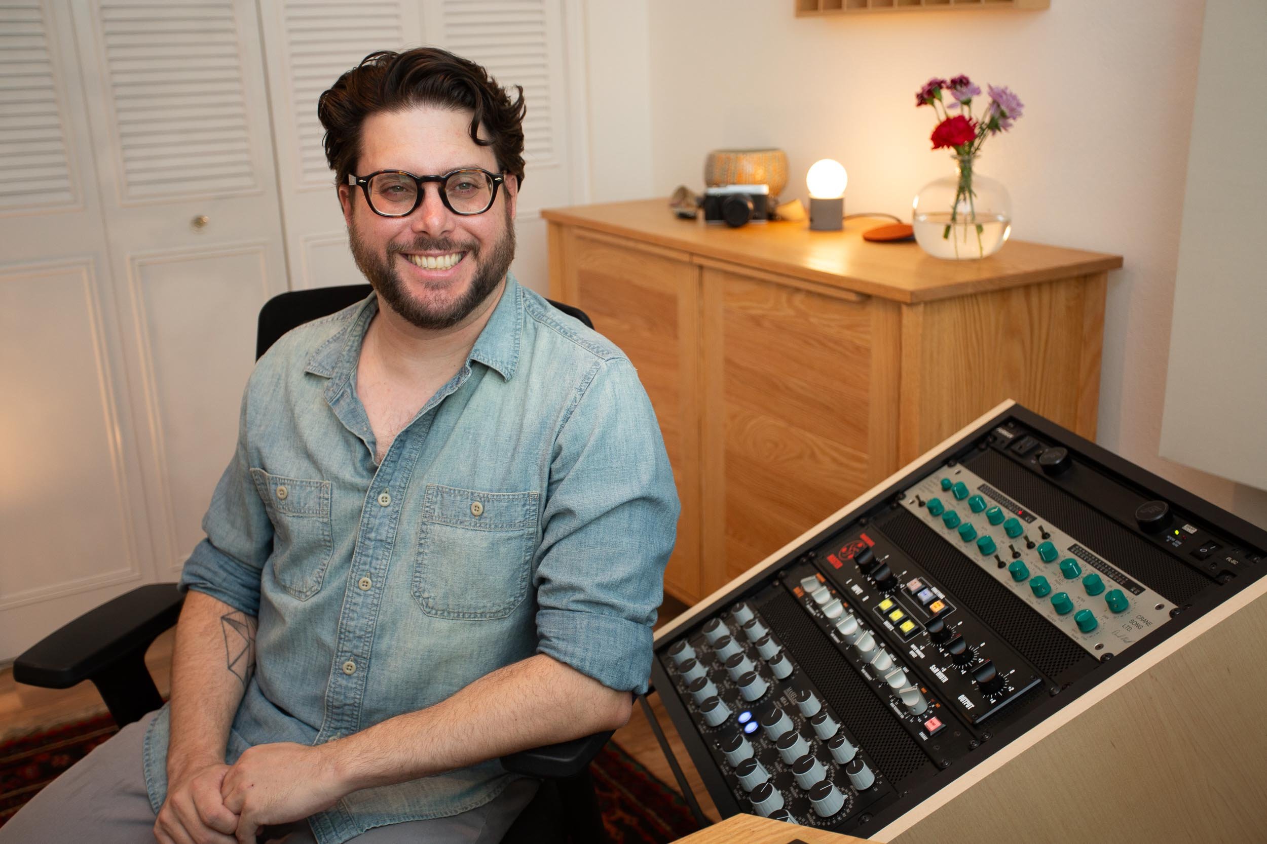 Greg Lloyd in his mastering studio