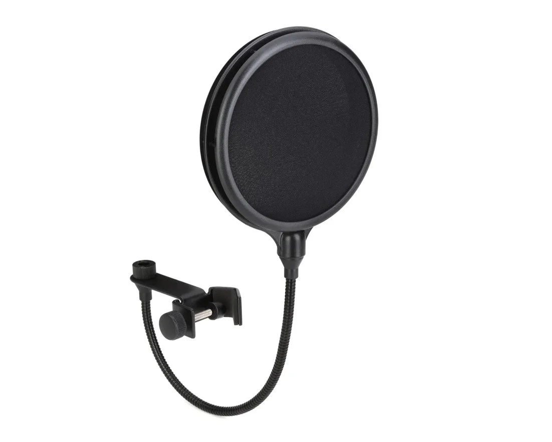 A recording studio pop filter.
