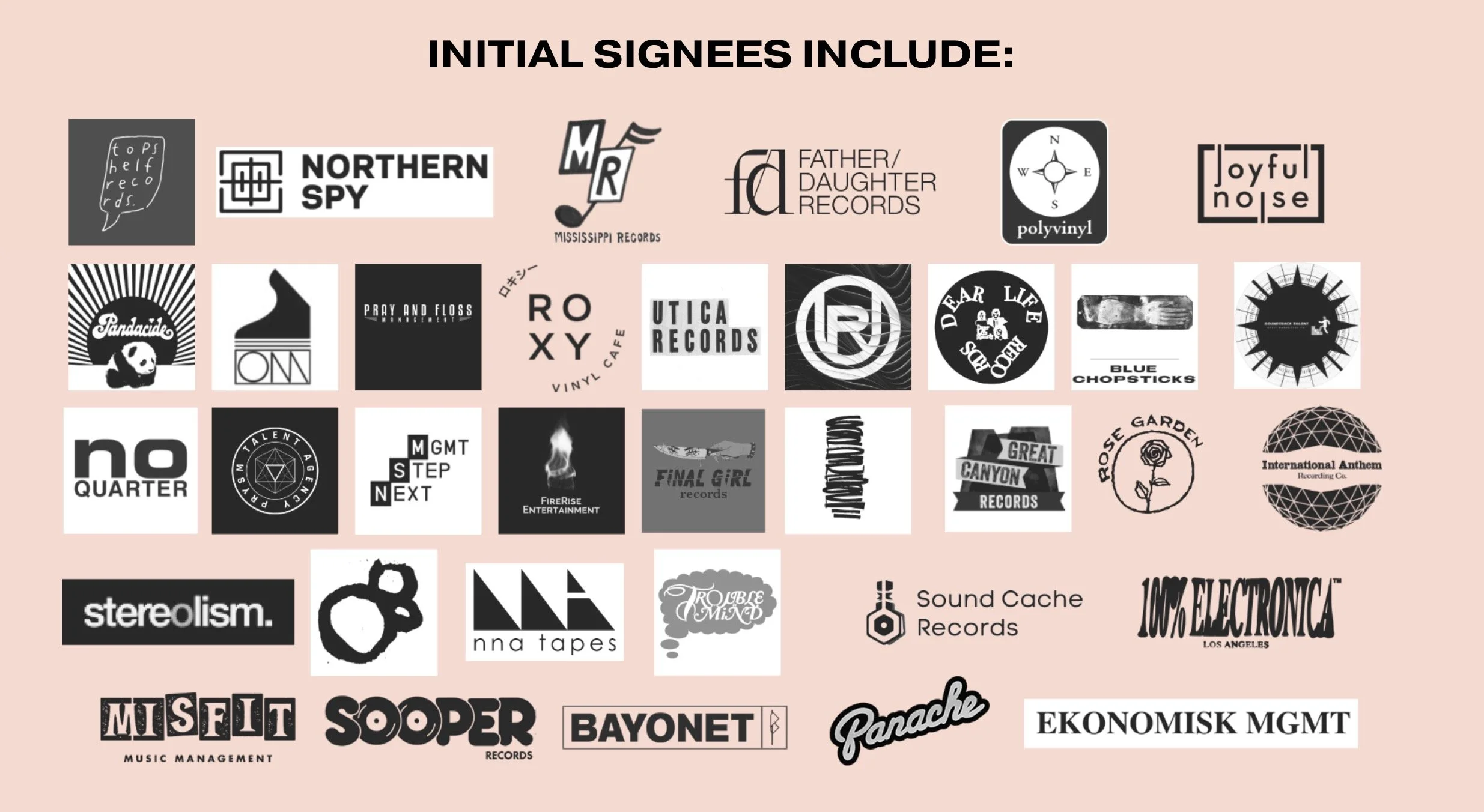 Initial signees on the Living Wage for Musicians Act from United Musicians and Allied Workers.