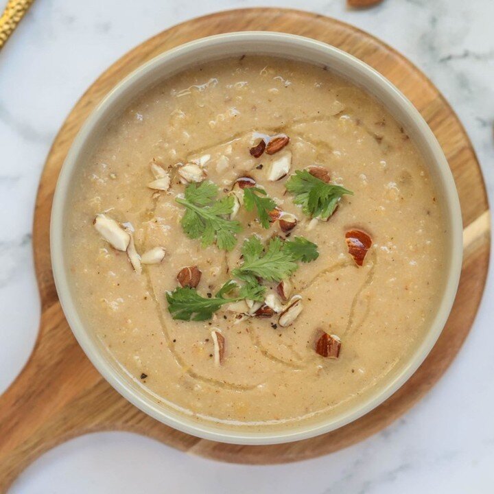 NEW RECIPE!​​​​​​​​
​​​​​​​​
Light, quick, and nutritious, this creamy soup is not only full of vitamin C but plant-based as well.​​​​​​​​
​​​​​​​​
Creamy Cauliflower Soup​​​​​​​​
Serves 4​​​​​​​​
​​​​​​​​
INGREDIENTS:​​​​​​​​
&frac12; tbsp. olive oi