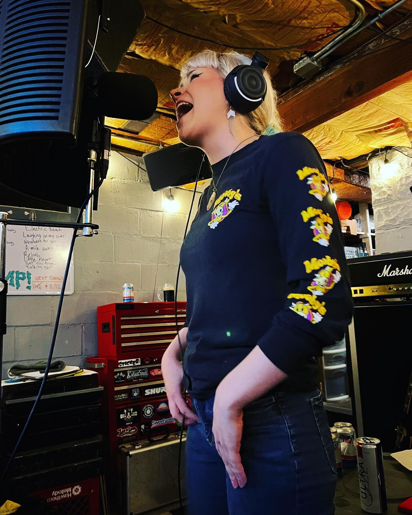 Another round of backup vocals with our bud @billmaynard73 last night. He&rsquo;s been killing it throughout the recording process &amp; we&rsquo;re so pumped and honored to be working with him.

I can&rsquo;t wait for Joe to come back so he can hear