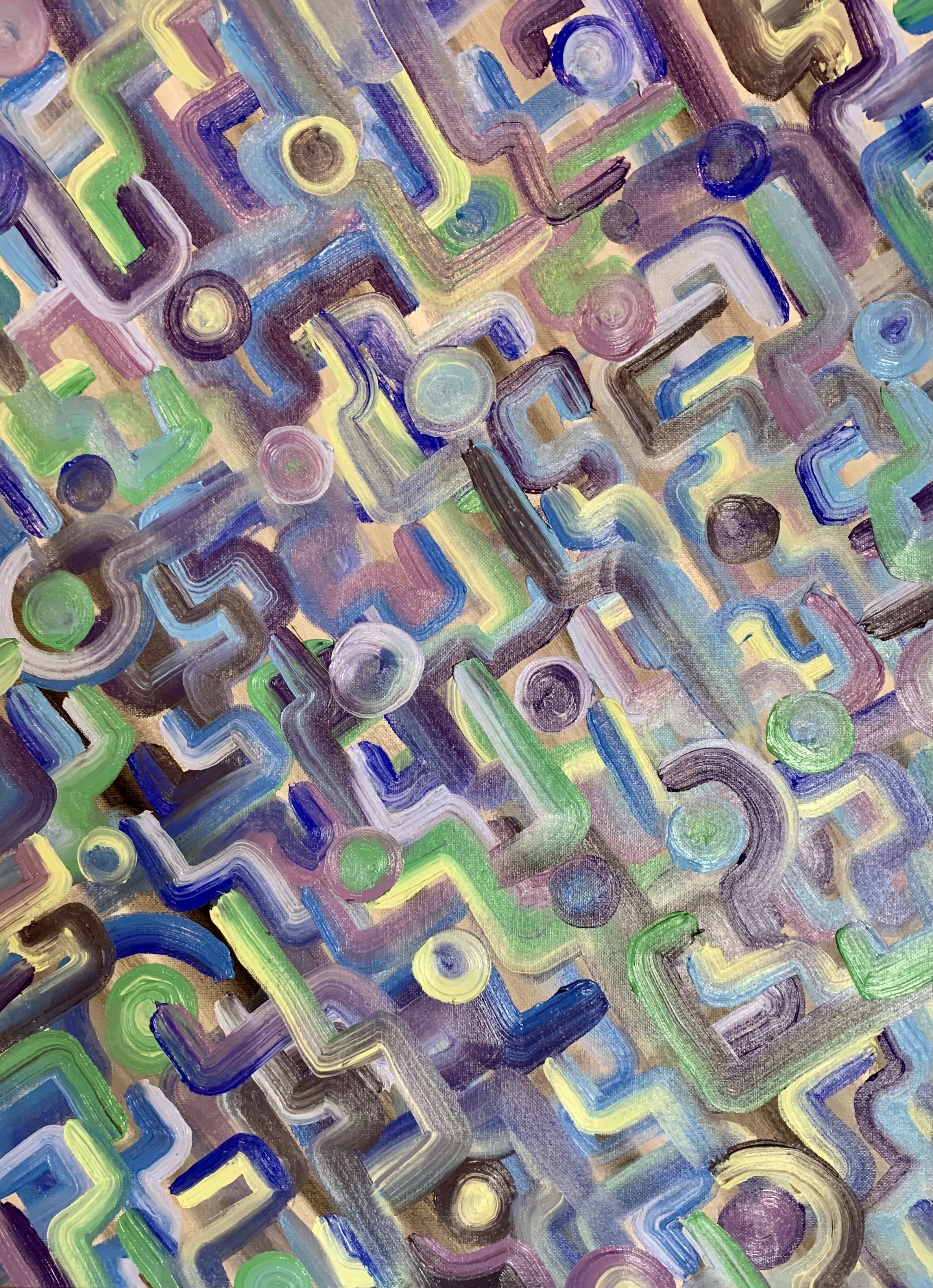 Adult Swim. 16x20in. Oil on canvas board. '21.
