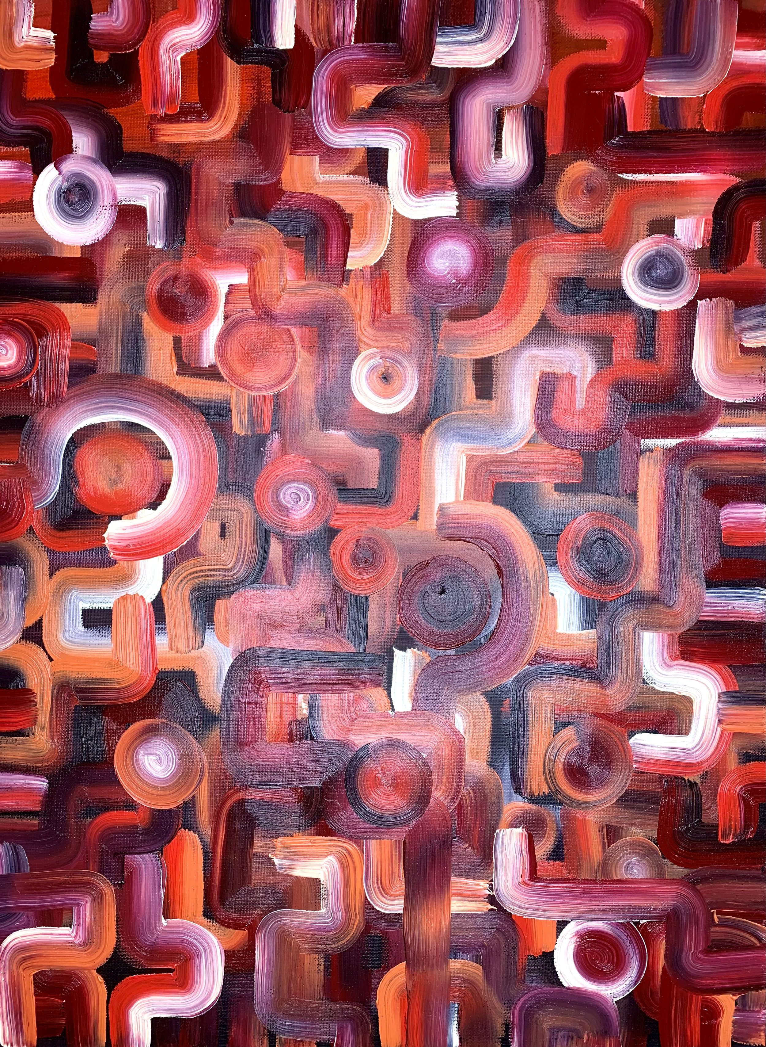 Burning From The Inside. 18x24in, Oil on canvas. '22.