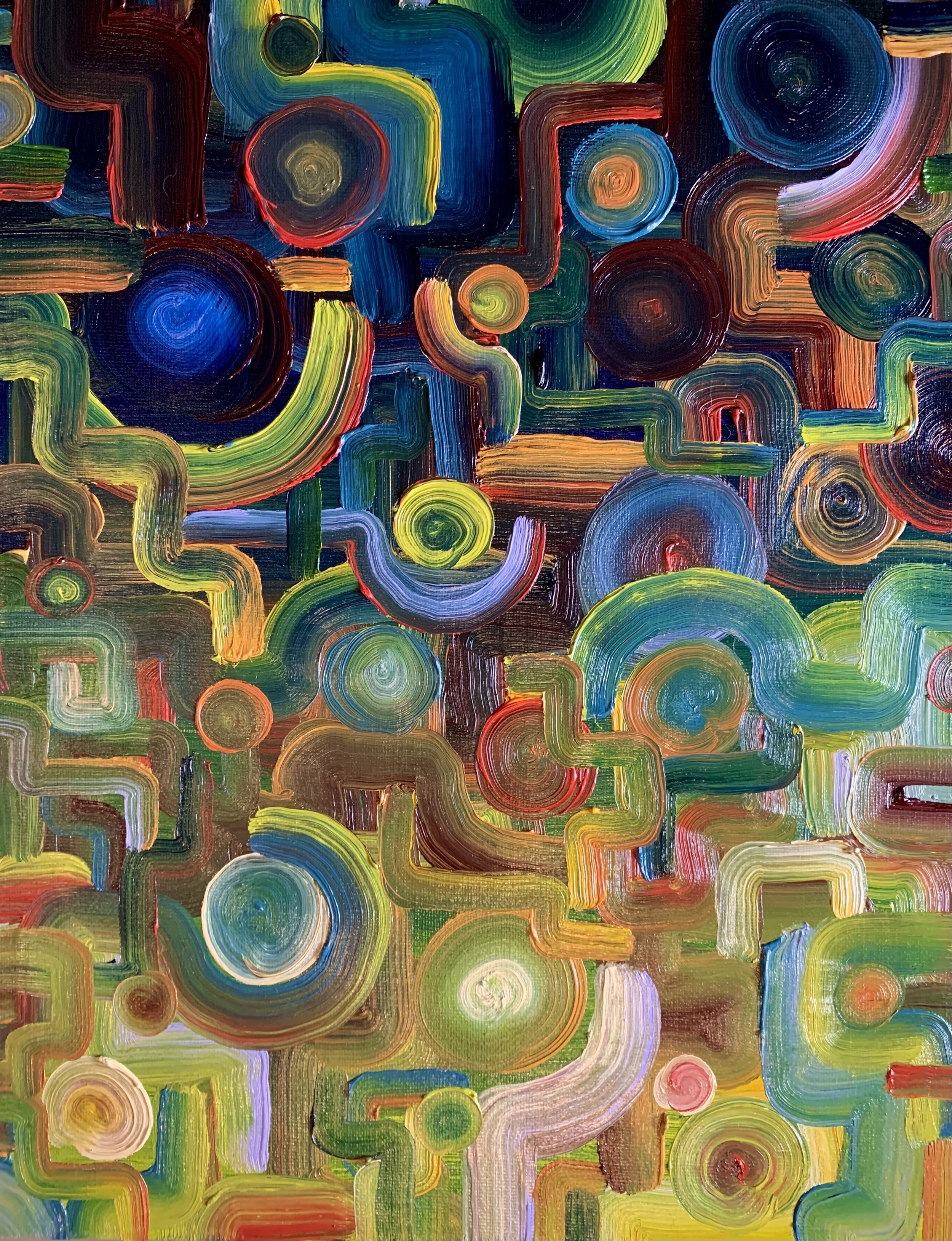The sky above won't fall down. 11x14in. Oil on canvas, '22.