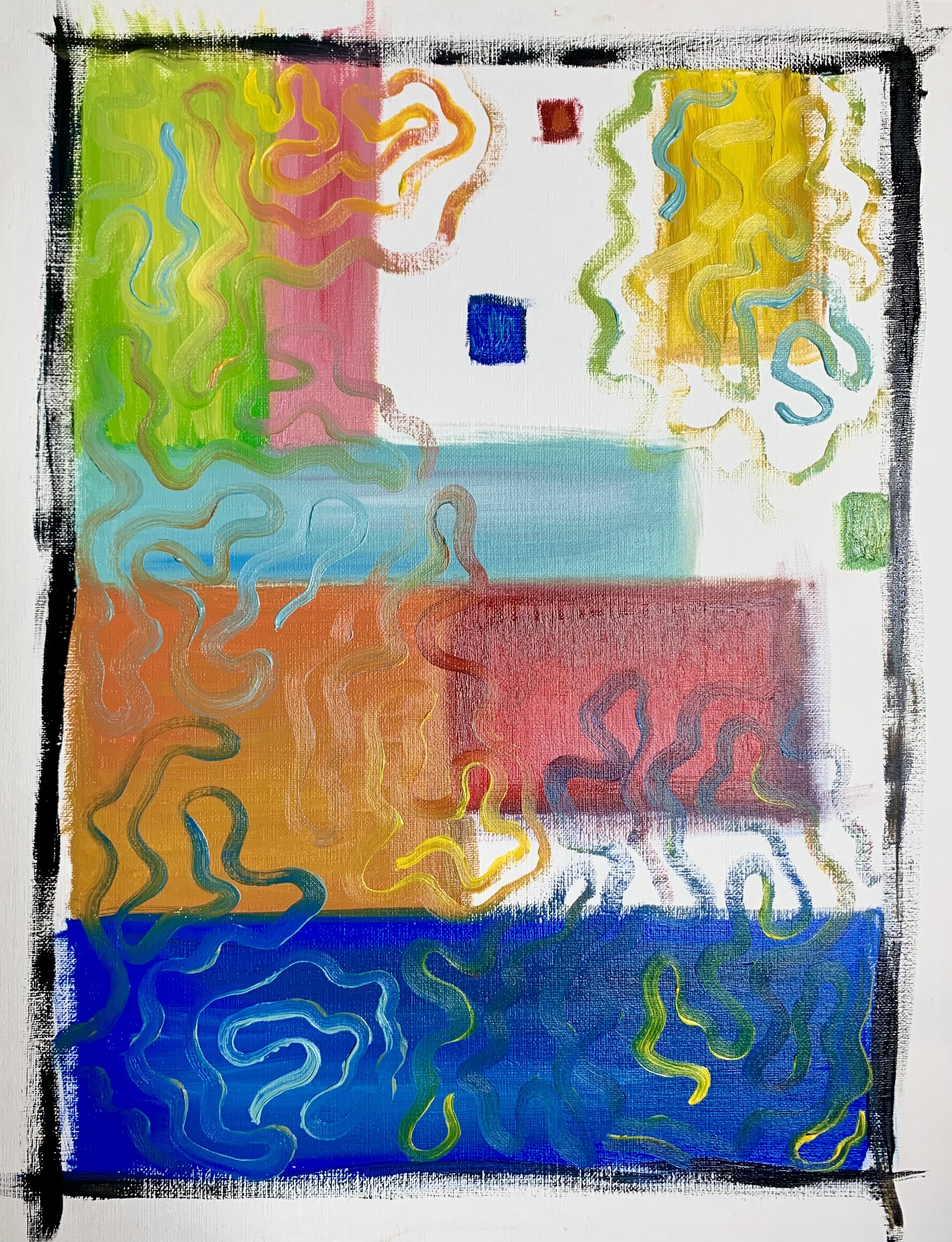 "Krusty Krab Funfair" 11x14", oil on paper. '22.