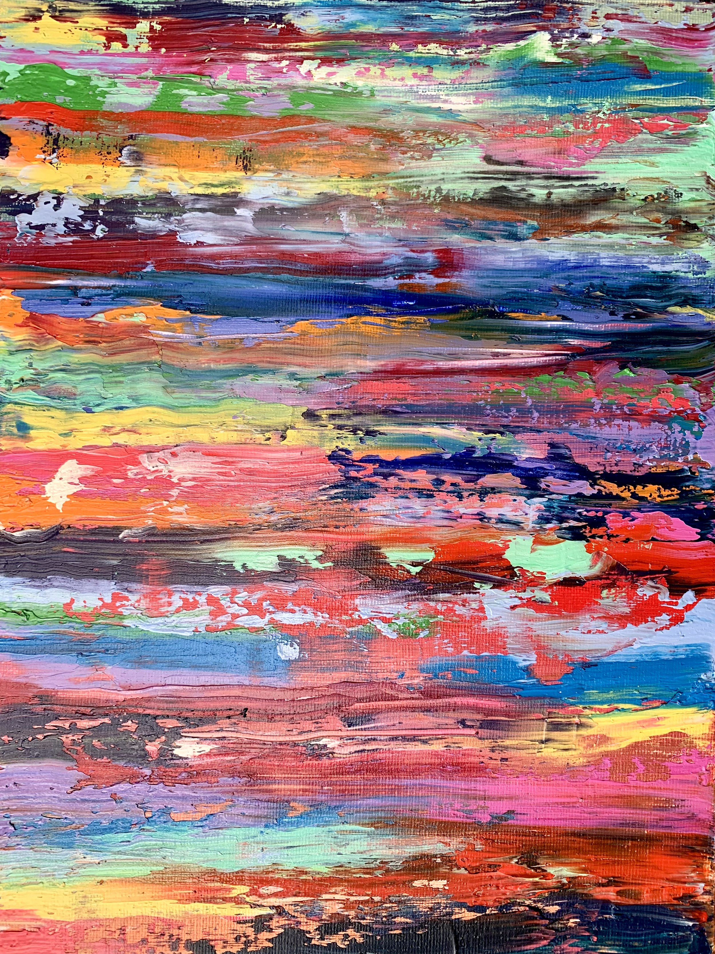 Bullfights On Acid. 9x12in, oil on canvas. '22.