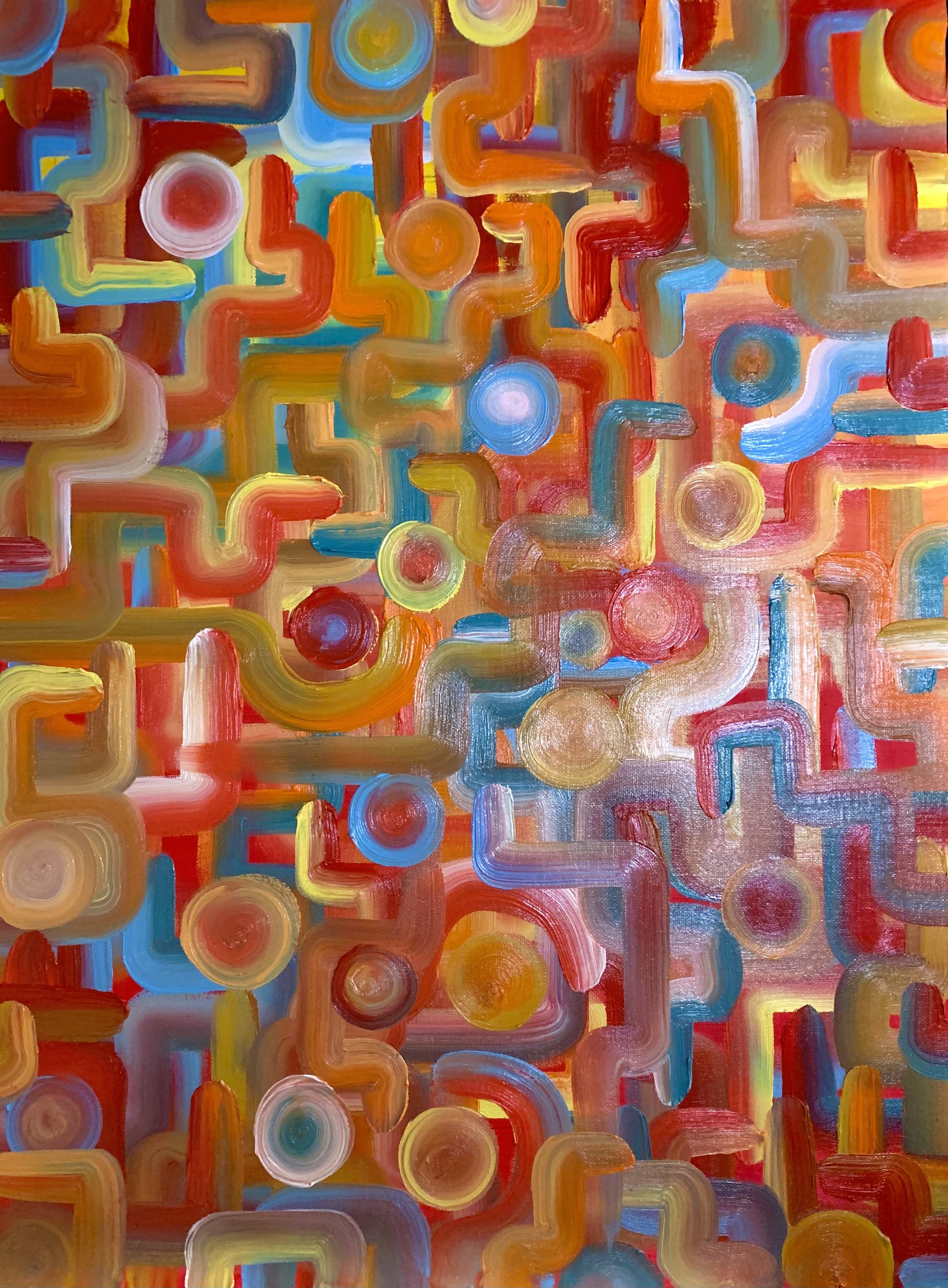 Your Mom Goes To College. 18x24in. Oil on canvas, '21.