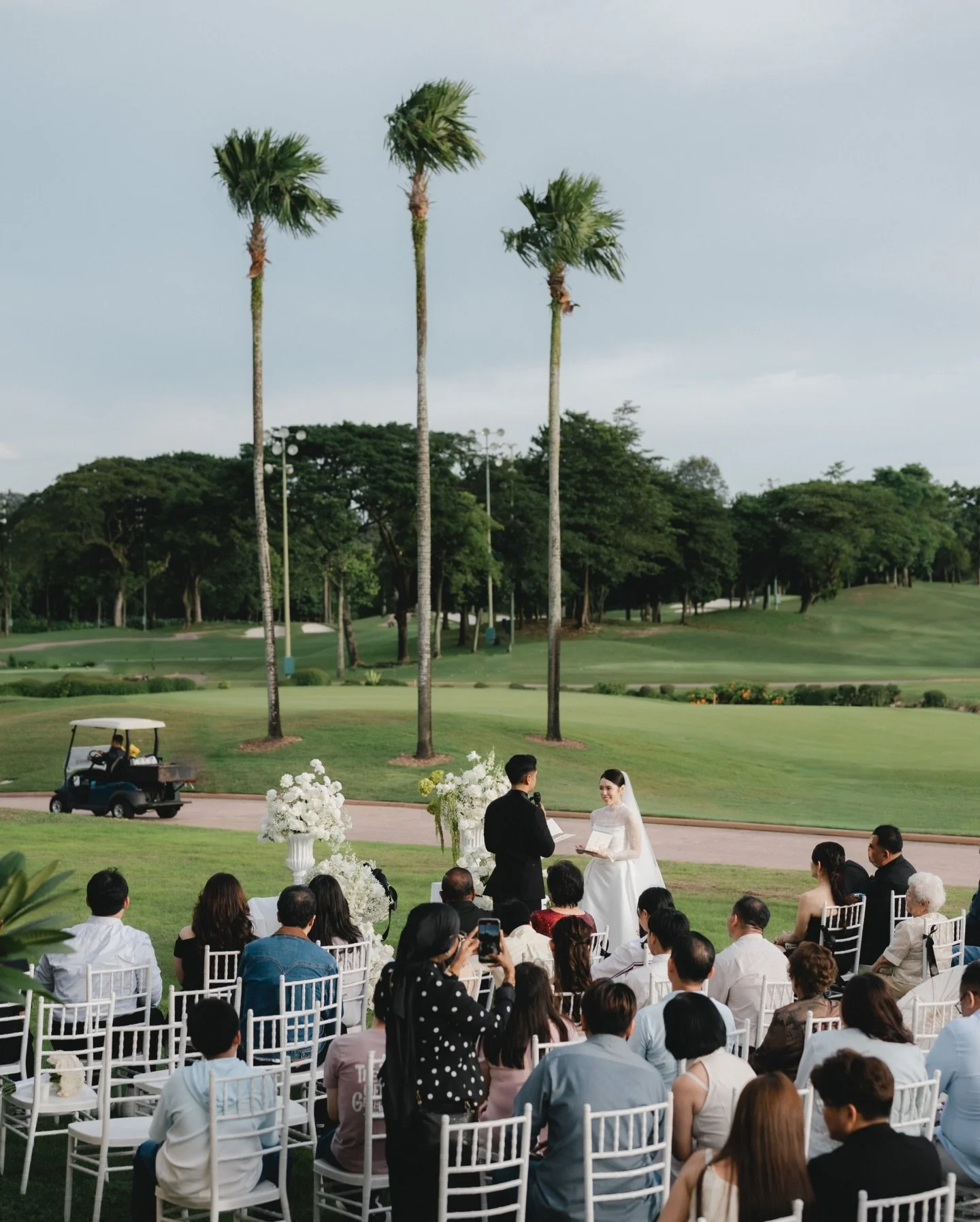 Photograph courtesy of Sarveen &amp; Meisy. 
UNTIL THE END OF TIME
&ldquo;We finally made our Vogue style wedding dream come true. &rdquo; 
Cherish for the beautiful weather, having garden wedding at KLGCC were probably one of their best decision. Ha