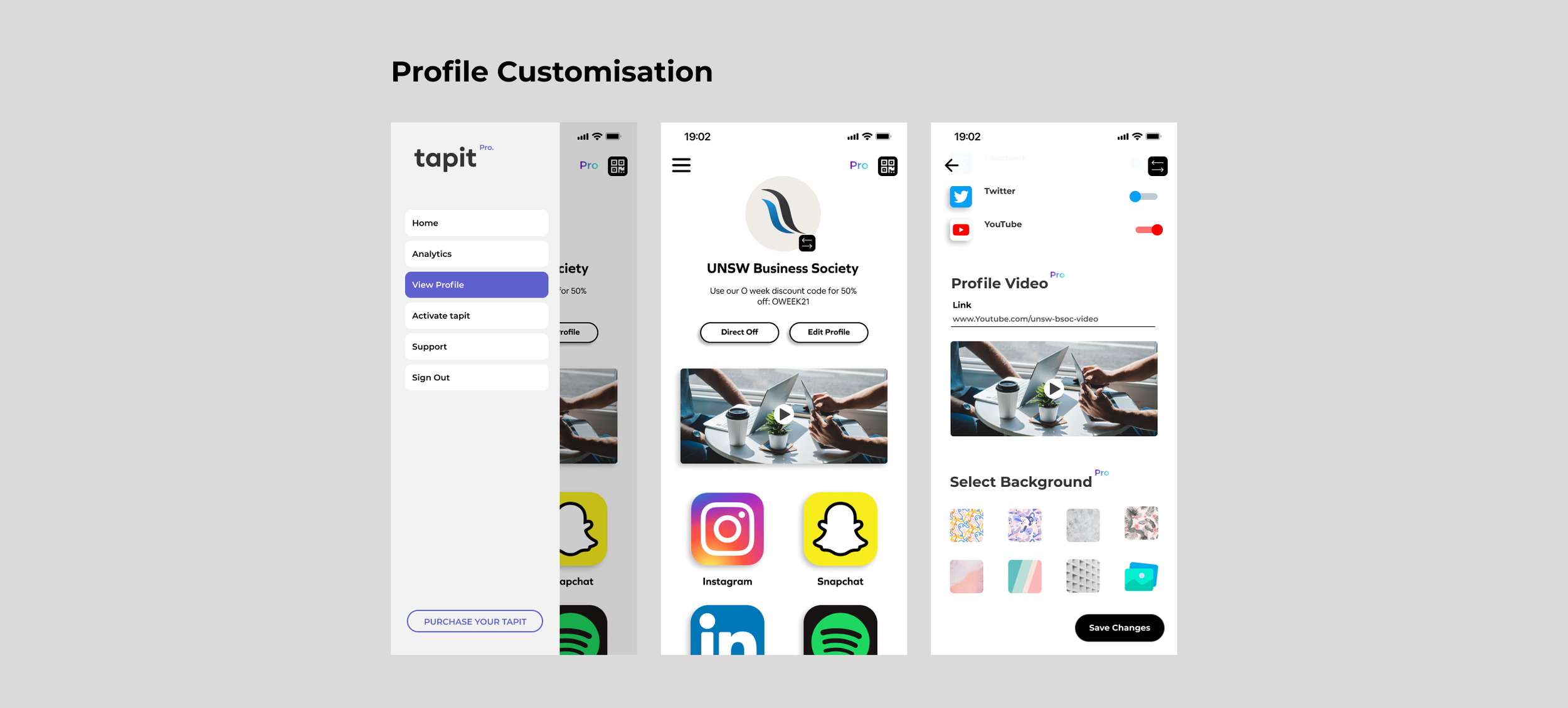 Profile Customisation