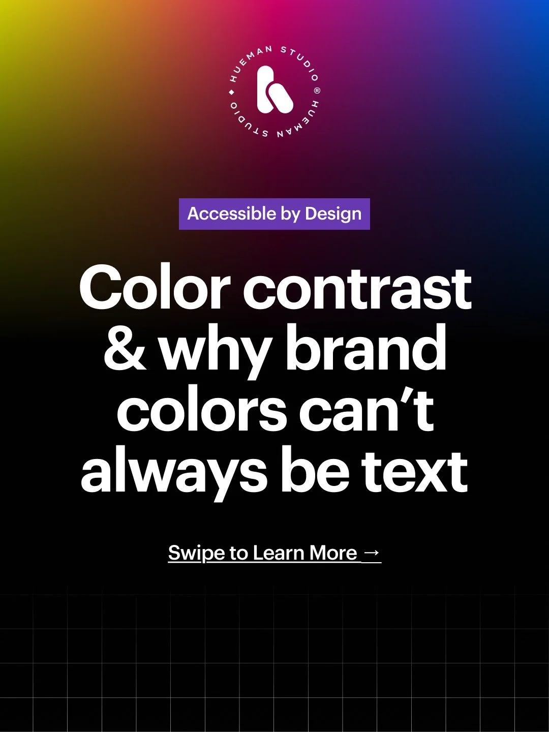 In part two of our Accessible by Design series, we are diving into color and why your brand colors may not always be accessible. 

☯️ Your brand colors as text must meet accessible contrast ratios
🎉 Certain colors will be good to go! Others must be 
