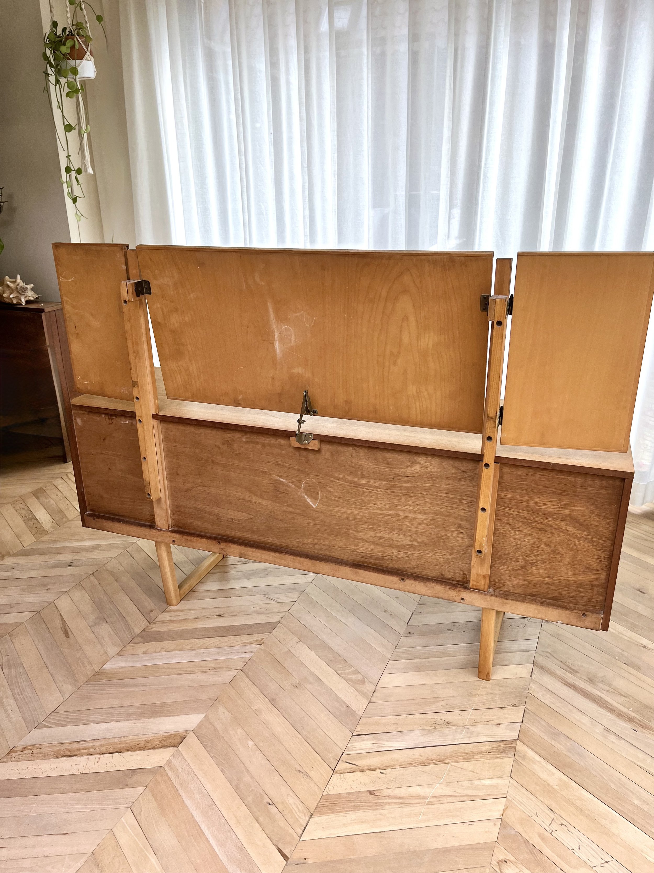vintage 1960s dressing table desk with seven drawers 19.jpeg
