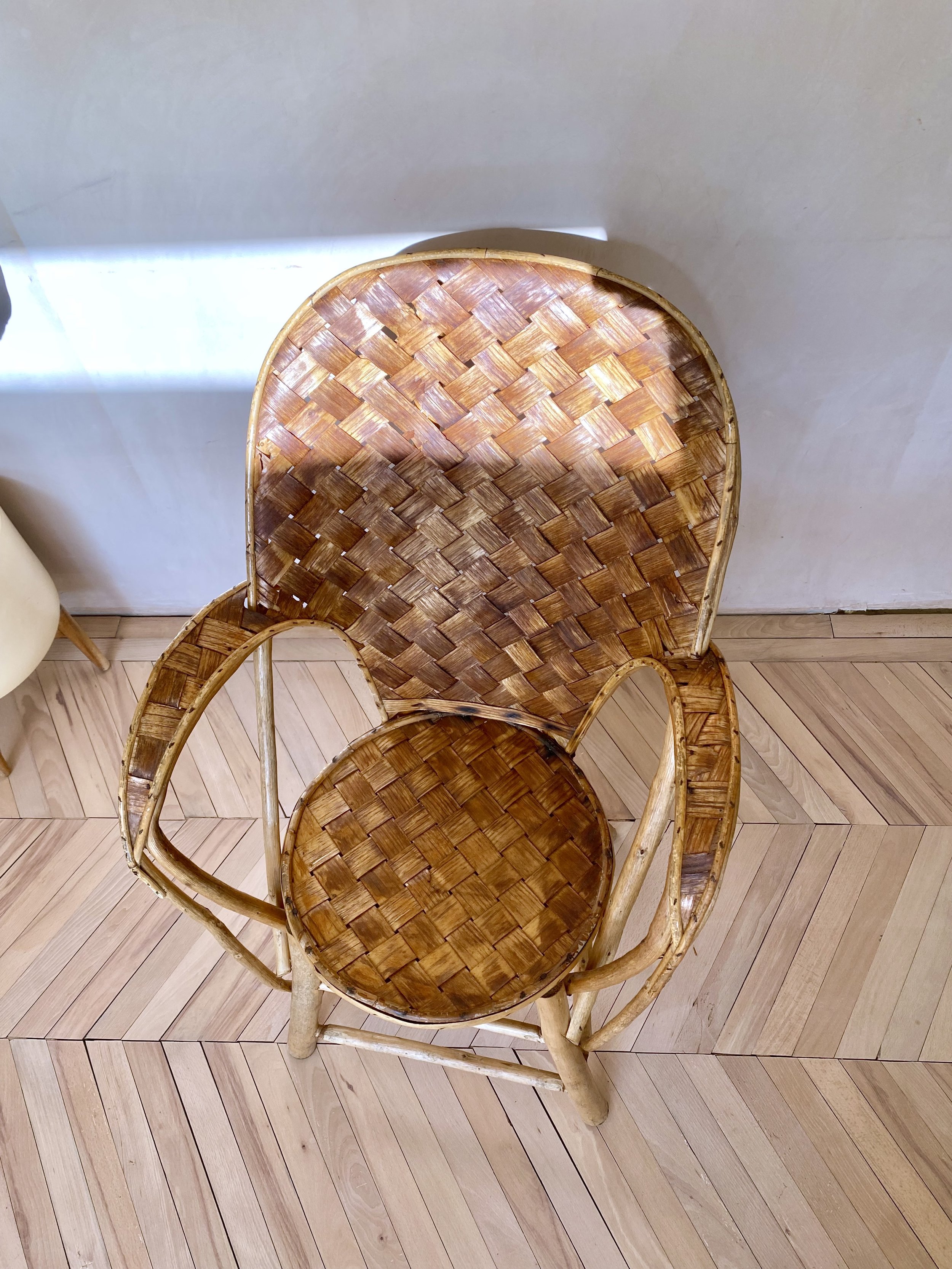 annamhliving-mid century basket weave chair